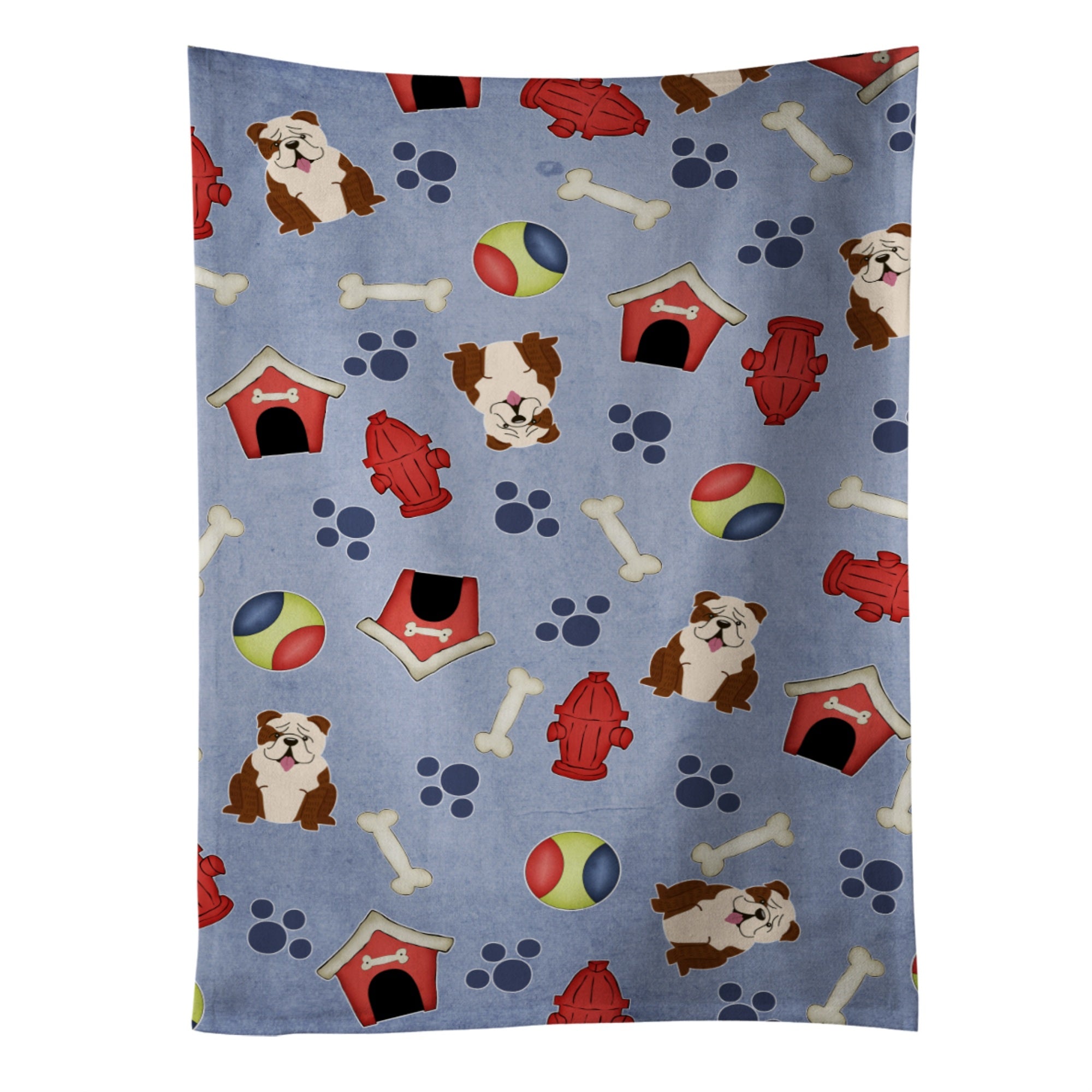 Caroline'S Treasures Bb2734Ktwl English Bulldog Brindle White Kitchen Towel, 25 X 15, Multicolor