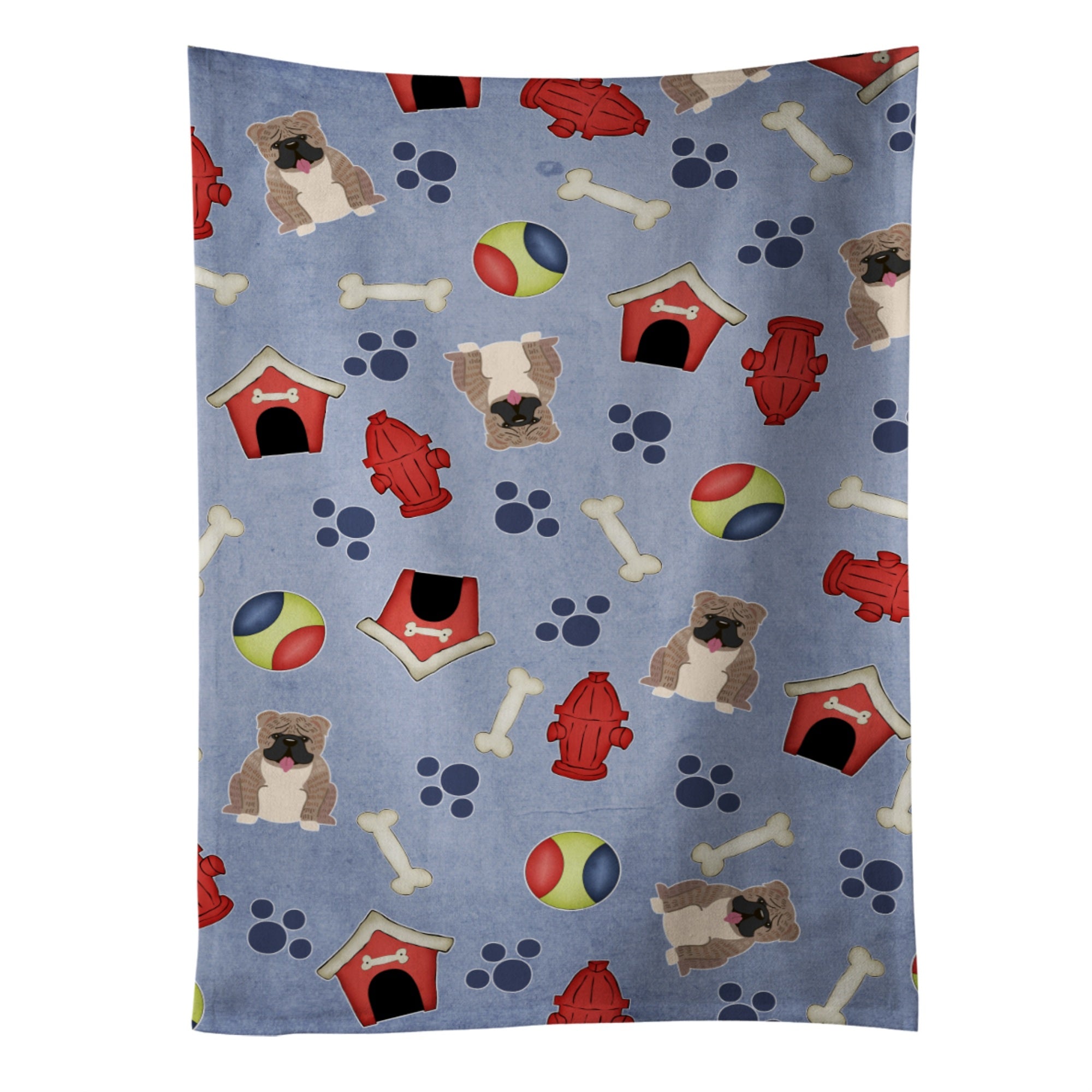 Caroline'S Treasures Bb2739Ktwl English Bulldog Grey Brindle Kitchen Towel, 25 X 15, Multicolor