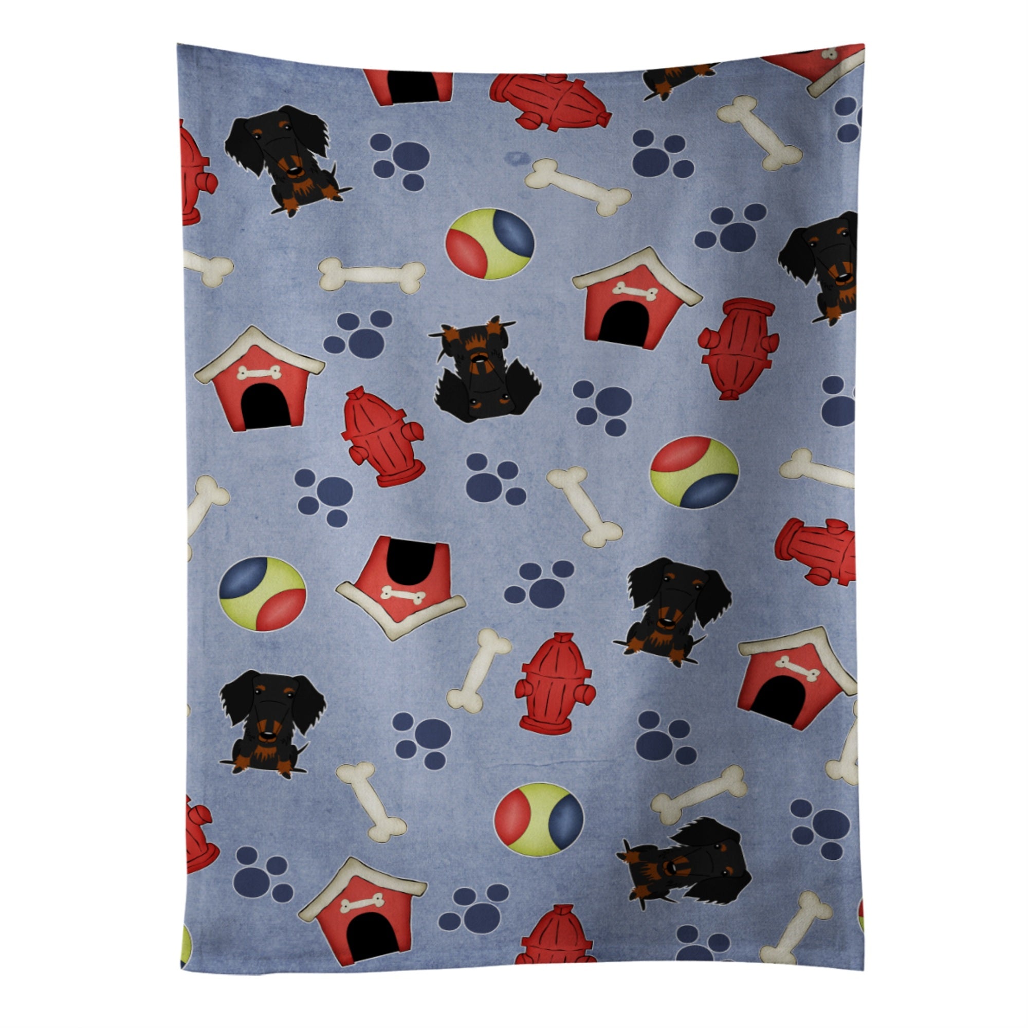 Caroline'S Treasures Bb2740Ktwl Wire Haired Dachshund Black Tan Kitchen Towel, 25 X 15, Multicolor