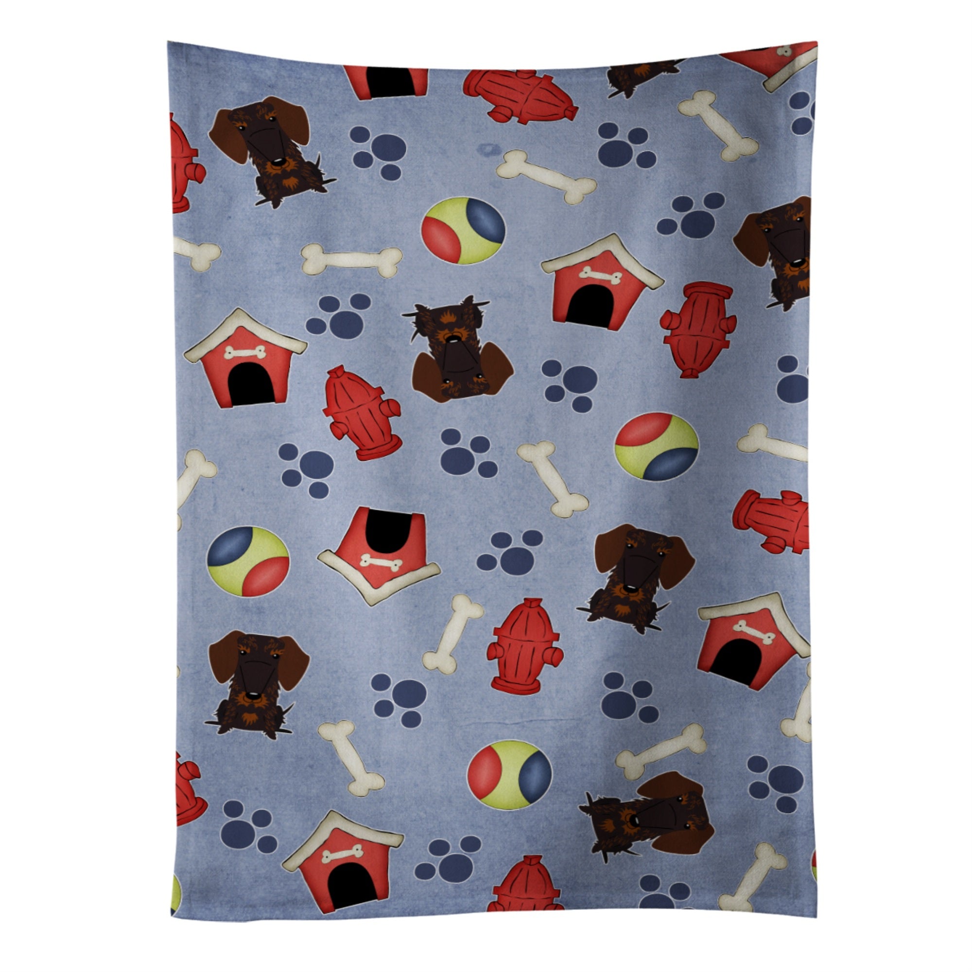 Caroline'S Treasures Bb2742Ktwl Wire Haired Dachshund Chocolate Kitchen Towel, 25 X 15, Multicolor