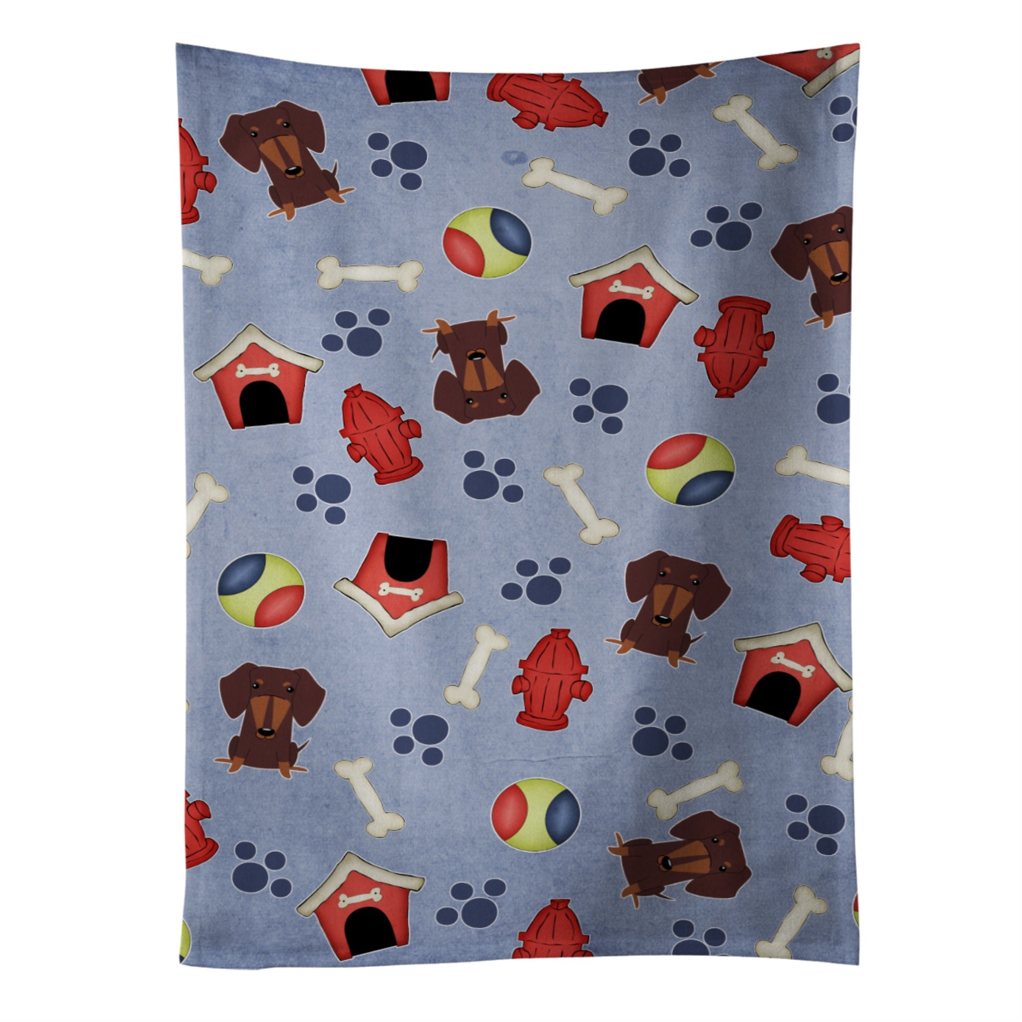 Caroline'S Treasures Bb2744Ktwl Dog House Dachshund Chocolate Kitchen Towel, 25 X 15, Multicolor