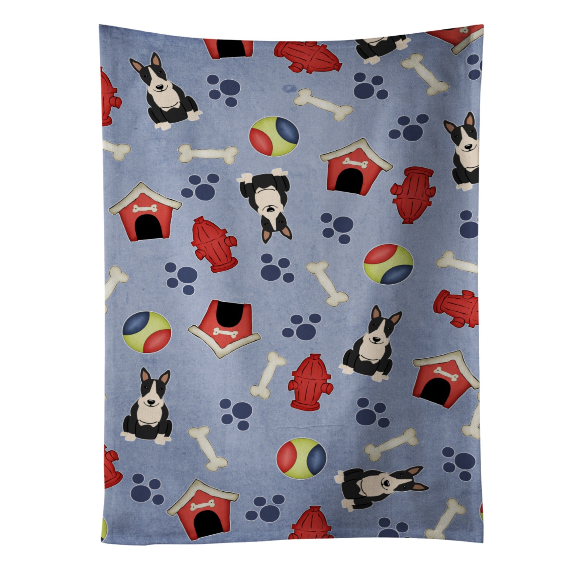 Caroline'S Treasures Bb2746Ktwl Bull Terrier Black White Kitchen Towel, 25 X 15, Multicolor