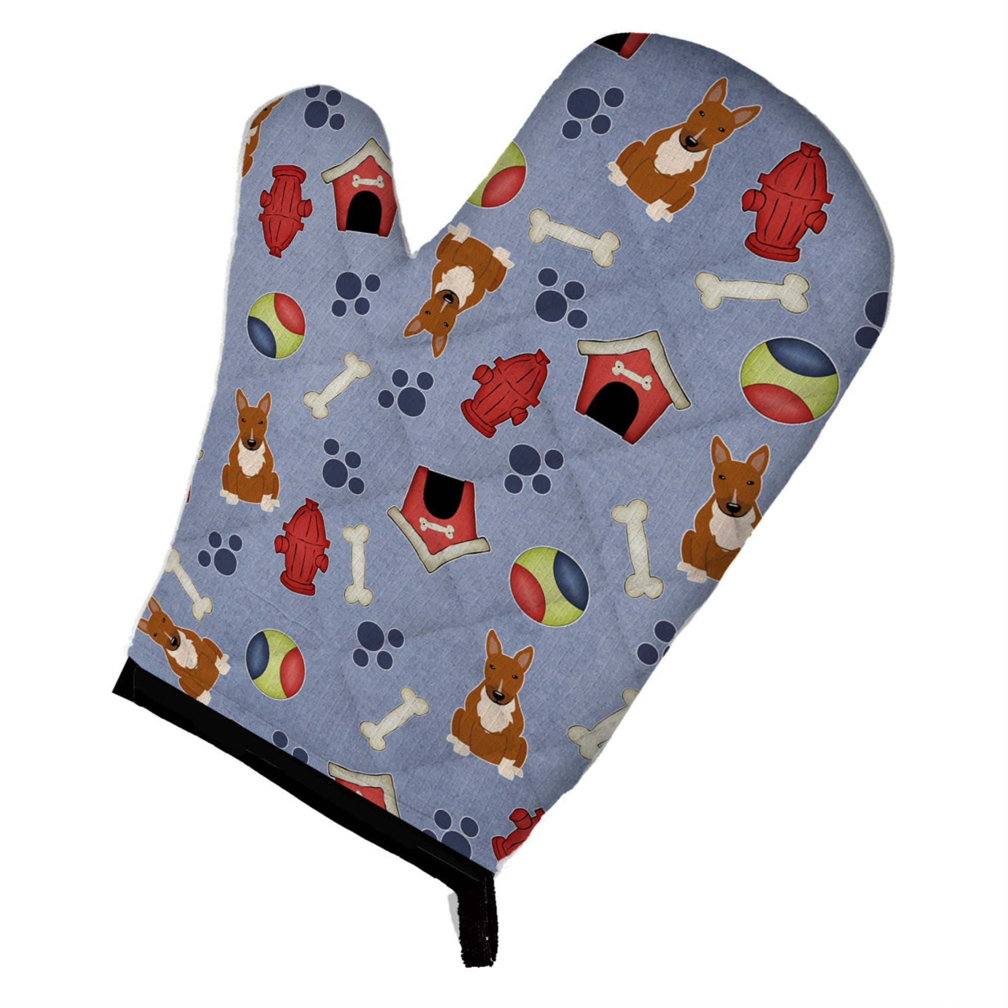Caroline'S Treasures Bb2747Ovmt Dog House Collection Bull Terrier Red Oven Mitt, 12 By 8.5, Multicolor