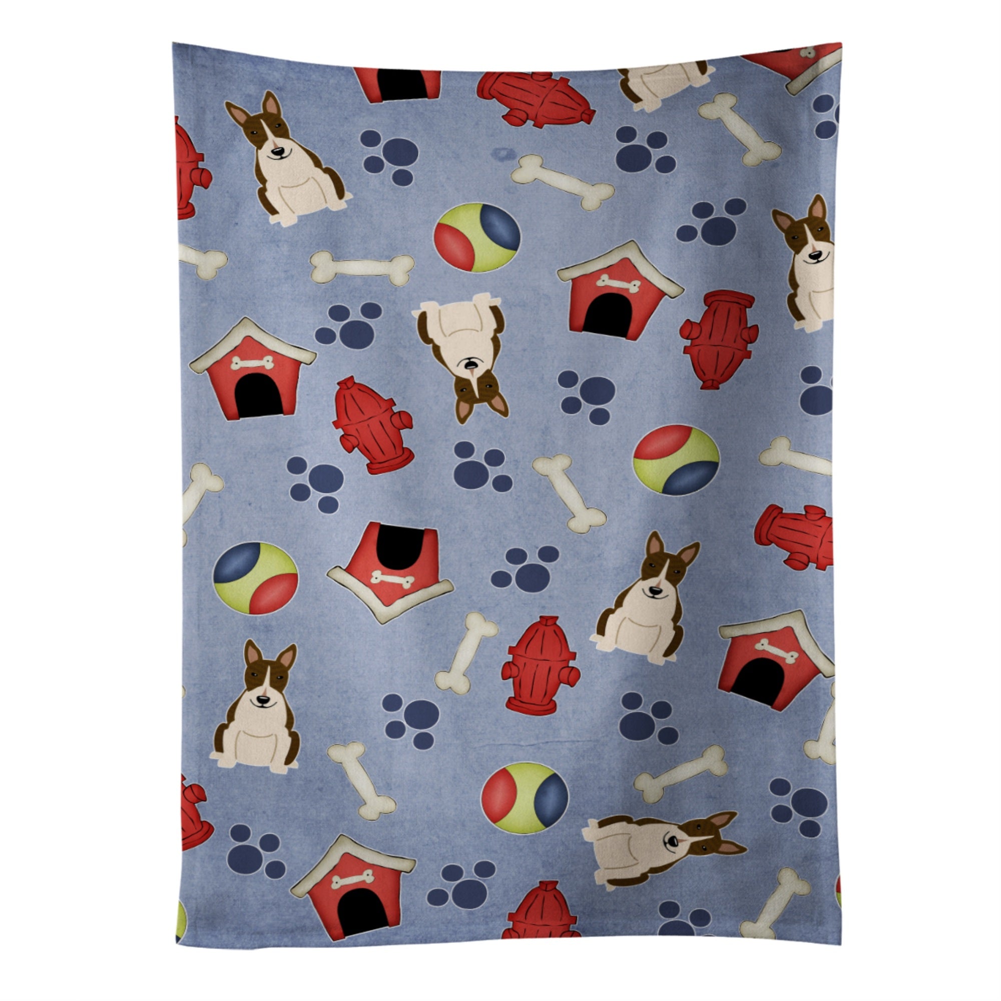 Caroline'S Treasures Bb2749Ktwl Bull Terrier Dark Brindle Kitchen Towel, 25 X 15, Multicolor