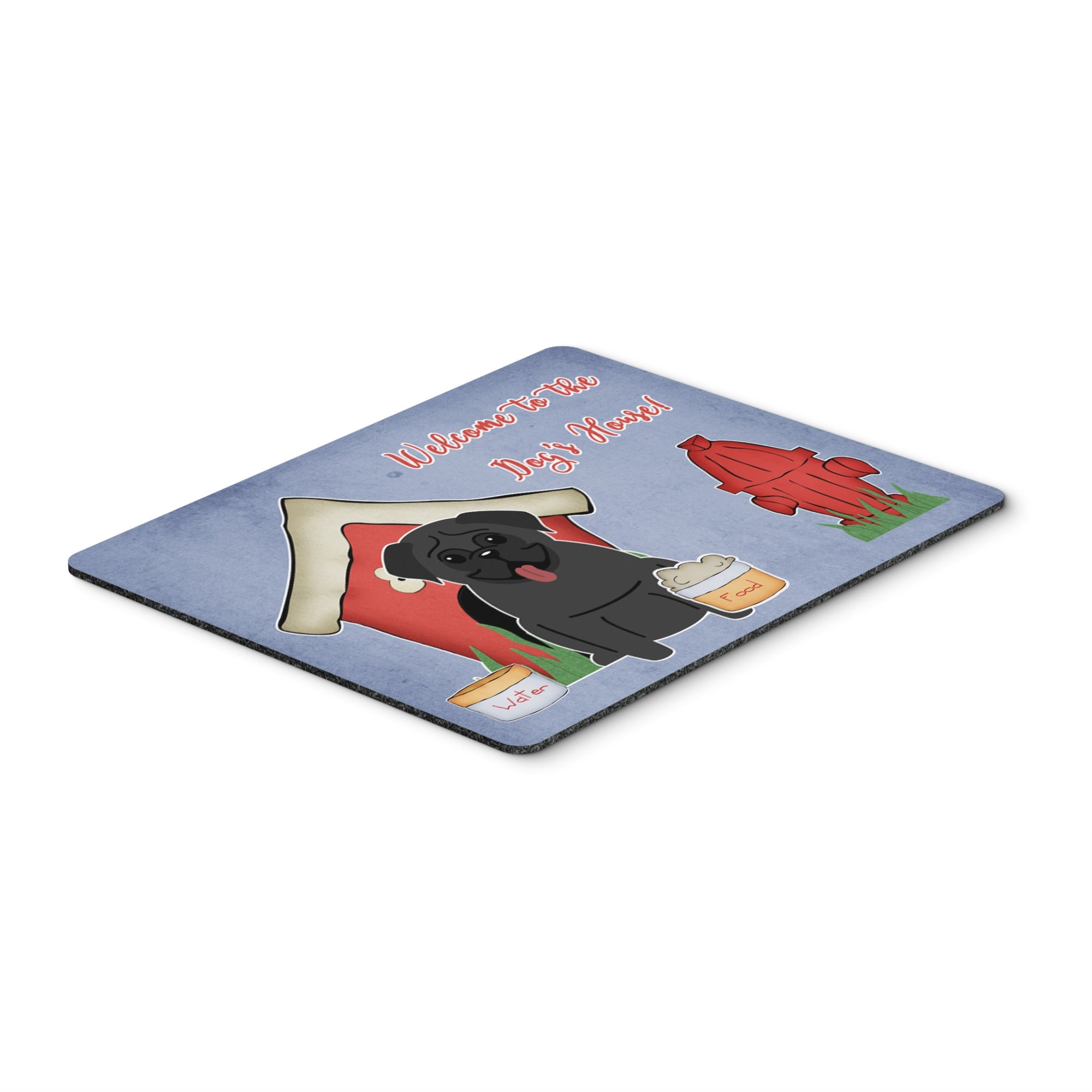 Caroline'S Treasures Dog House Collection Pug Black Mouse Pad,  Multicolor, 7.75X9.25 (Bb2760Mp)