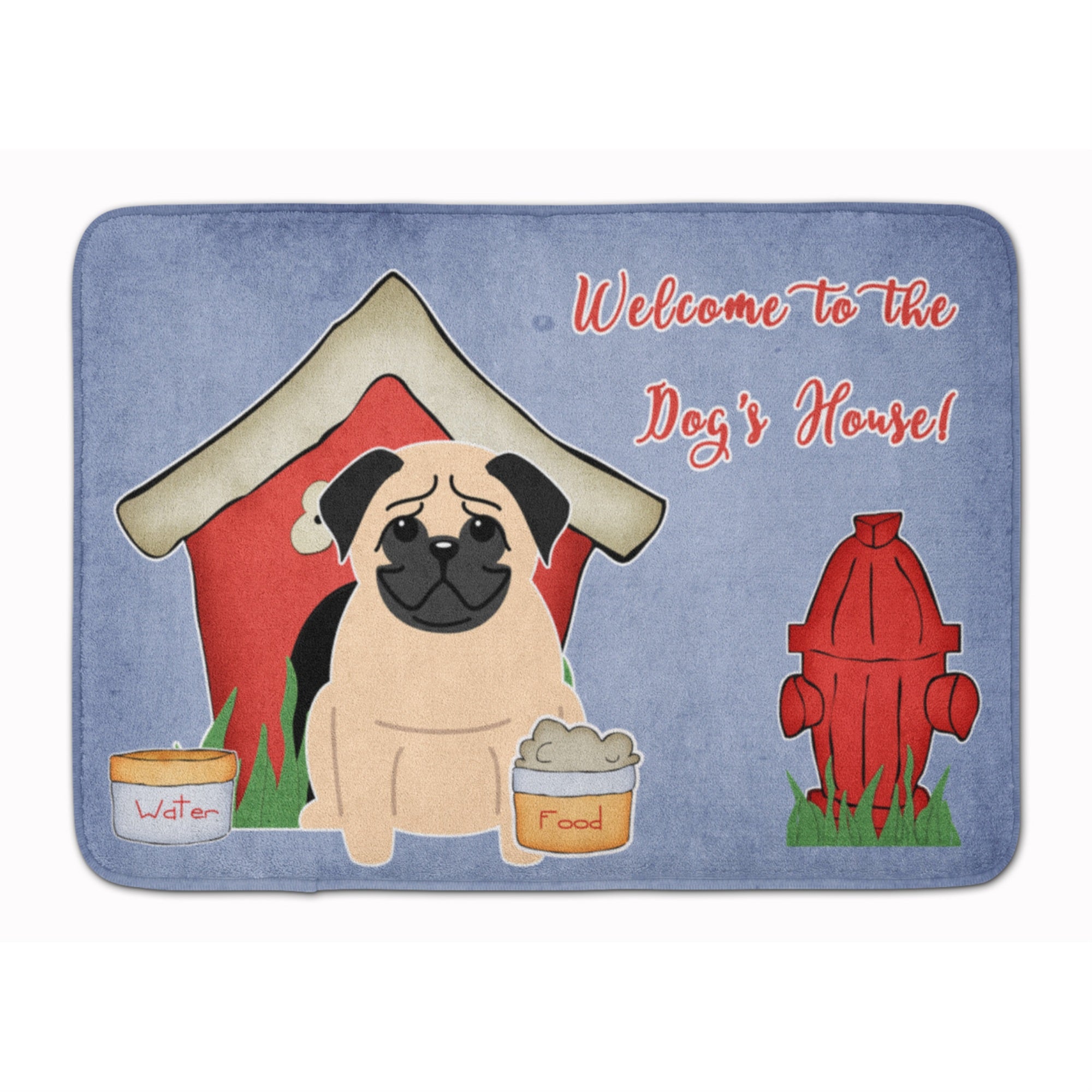 Caroline'S Treasures Dog House Collection Pug Fawn Floor Mat, 19 X 27, Multicolor
