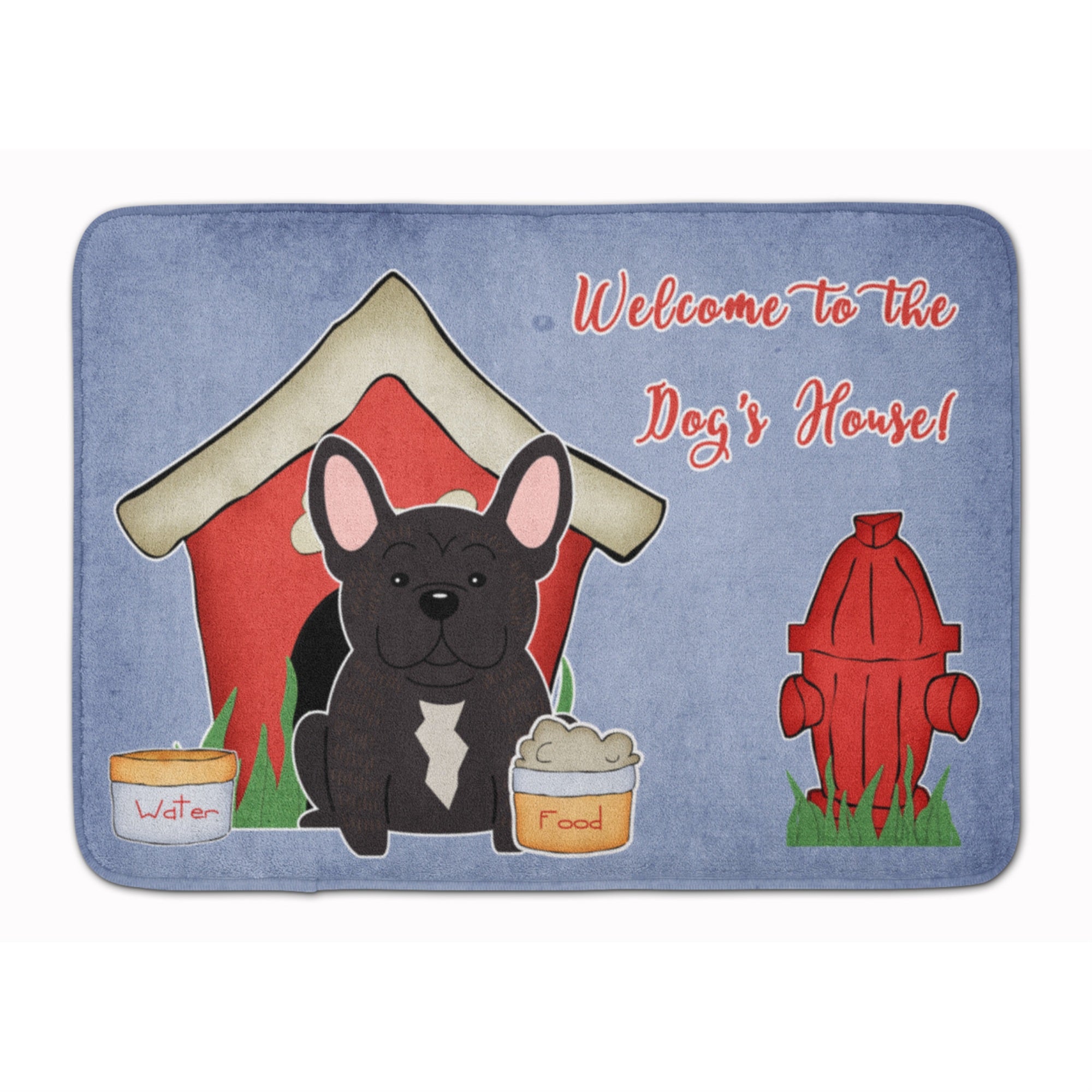 Caroline'S Treasures Dog House French Bulldog Brindle Floor Mat, 19 X 27, Multicolor
