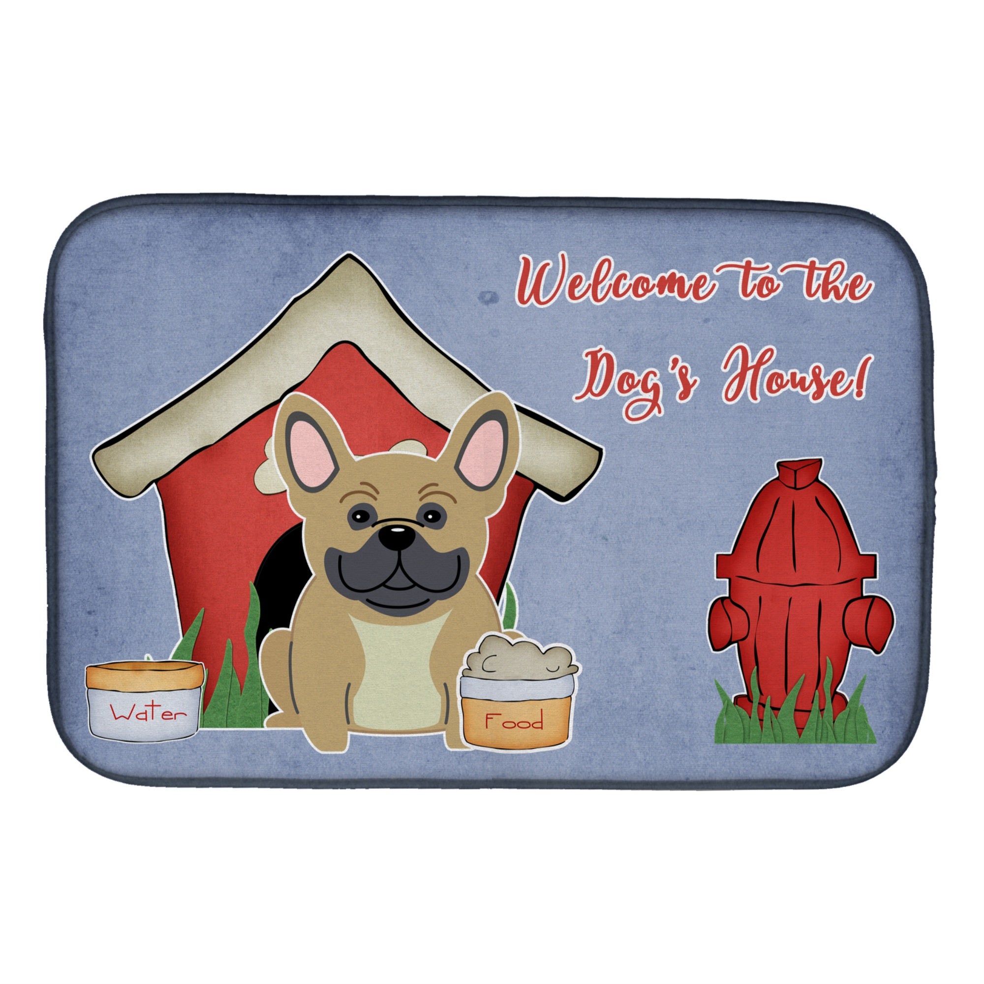 Caroline'S Treasures Bb2764Ddm Dish Drying Mat, 14 X 21, Dog House