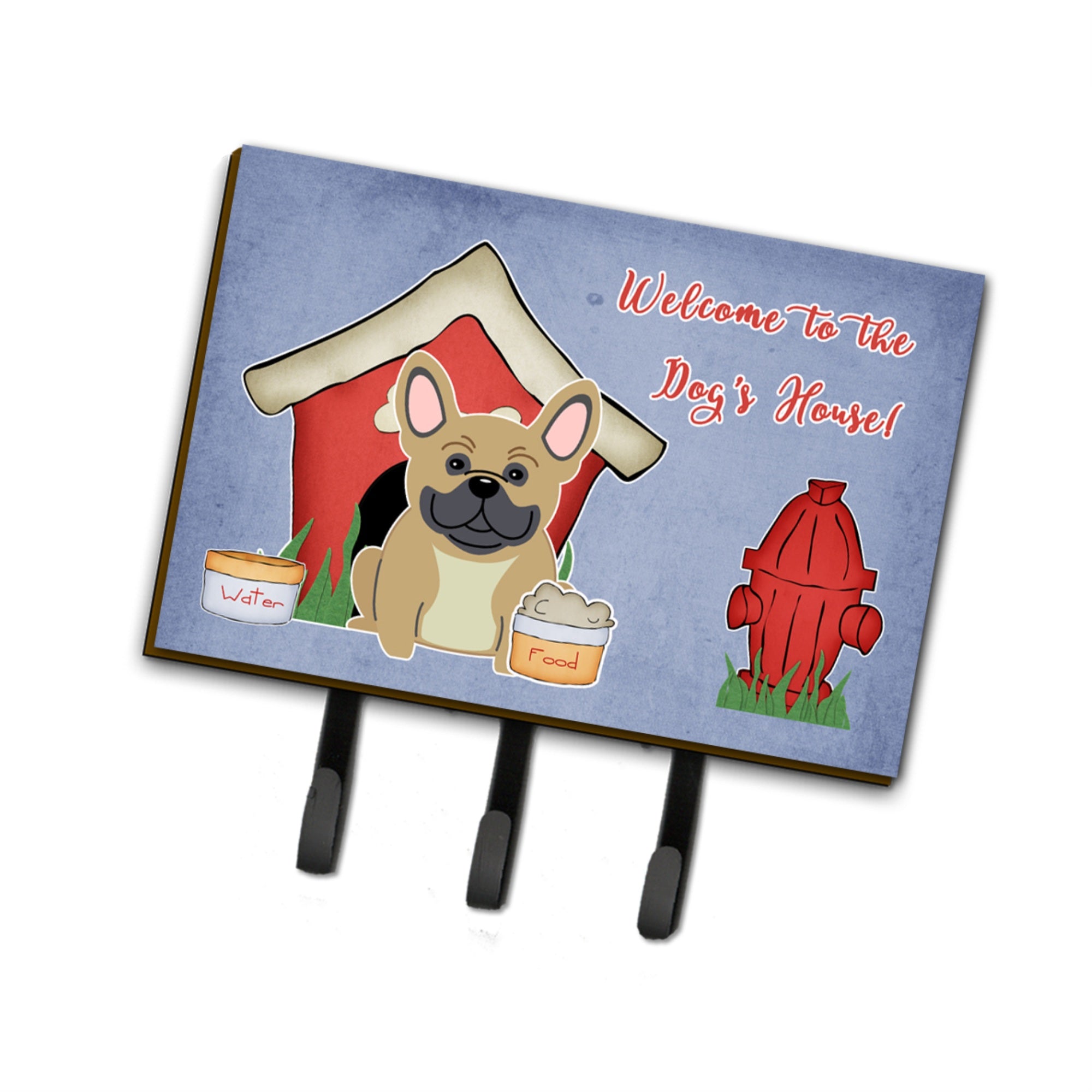 Caroline'S Treasures Dog House Collection French Bulldog Cream Leash Or Key Holder Bb2764Th68, Triple