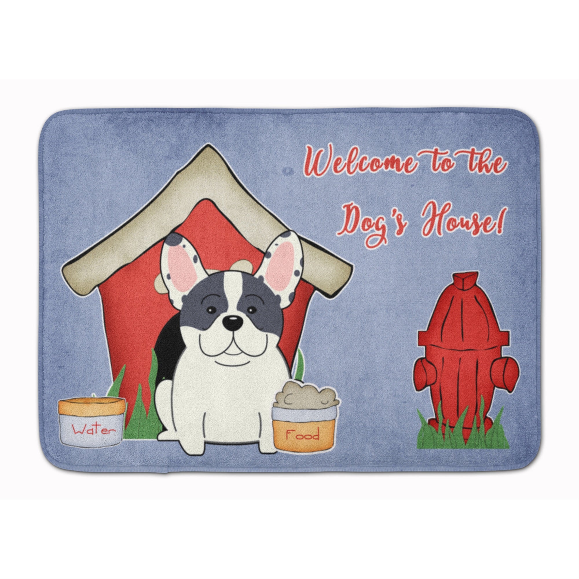 Caroline'S Treasures Dog House French Bulldog Piebald Floor Mat, 19 X 27, Multicolor