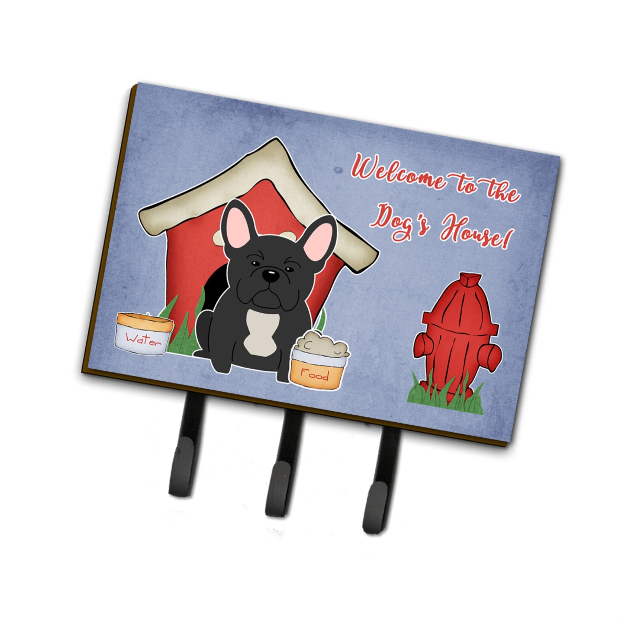 Caroline'S Treasures Dog House Collection French Bulldog Black Leash Or Key Holder Bb2768Th68, Triple