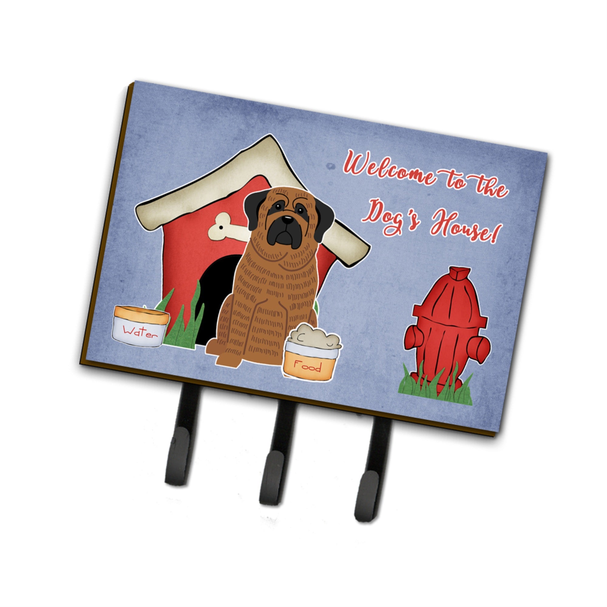 Caroline'S Treasures Dog House Collection Mastiff Brindle Leash Or Key Holder Bb2769Th68, Triple, Multicolor