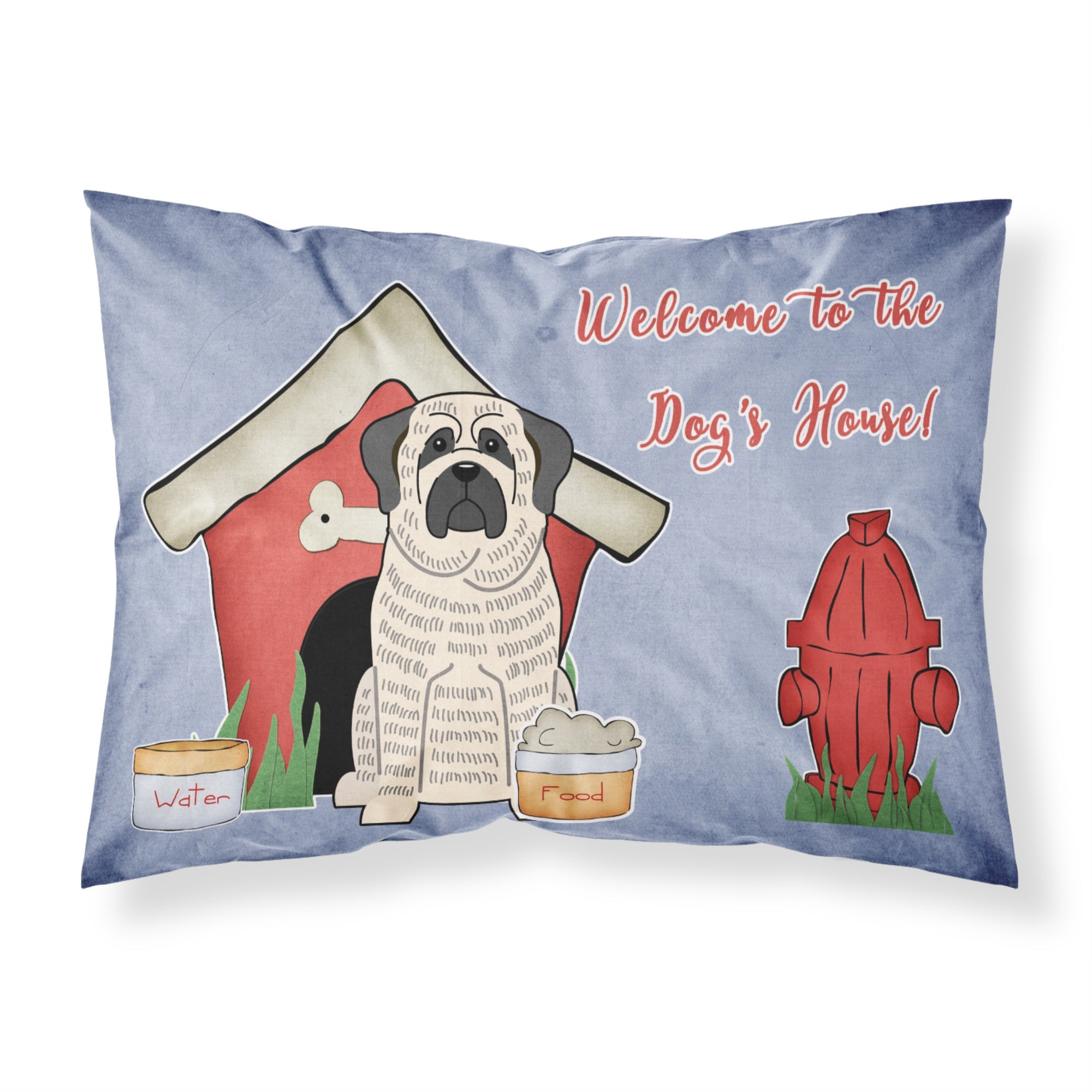 Caroline'S Treasures Dog House Collection Mastiff Brindle White Fabric Standard Pillowcase Bb2770Pillowcase, Multicolor