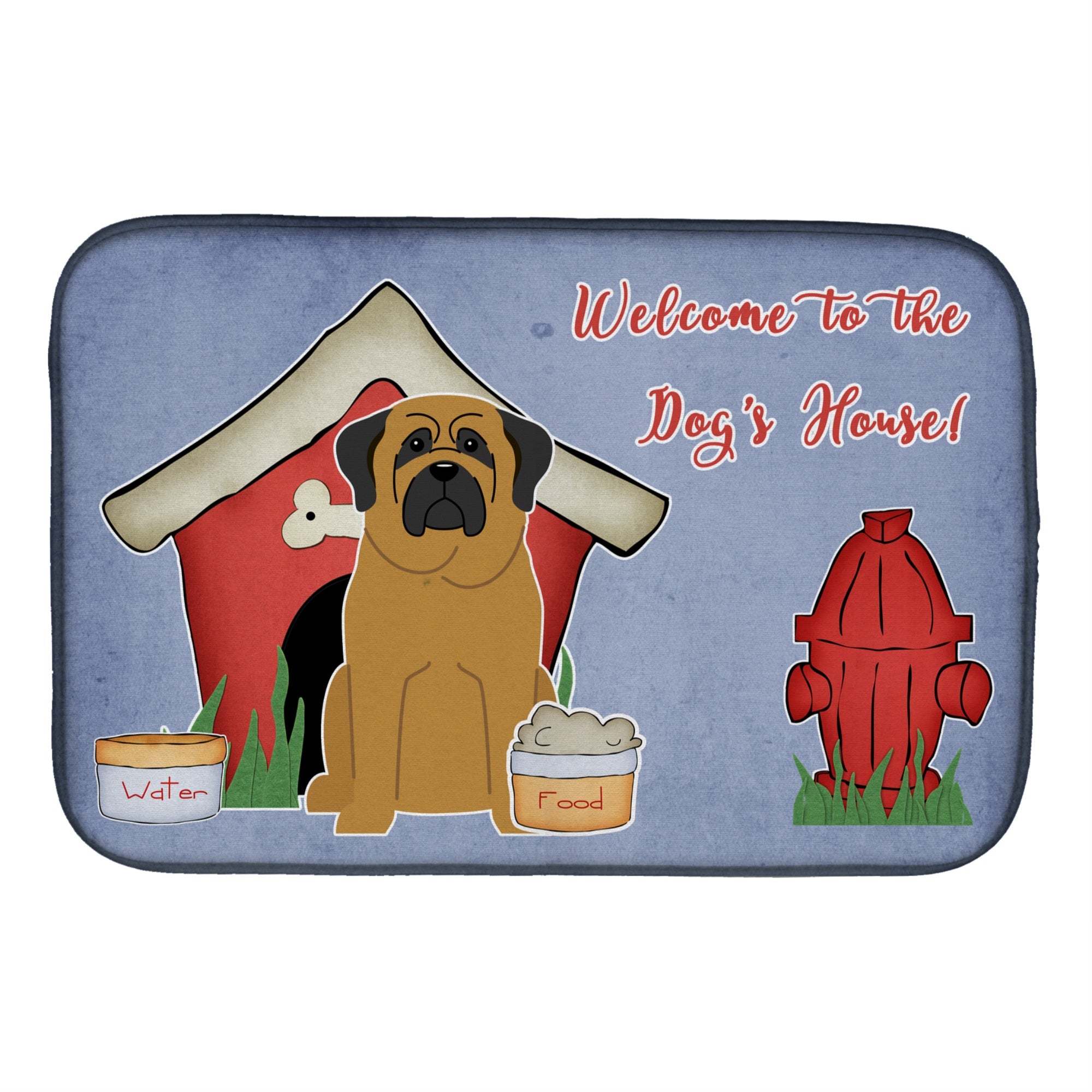 Caroline'S Treasures Dog House Collection Mastiff Dish Drying Mat, 14 X 21