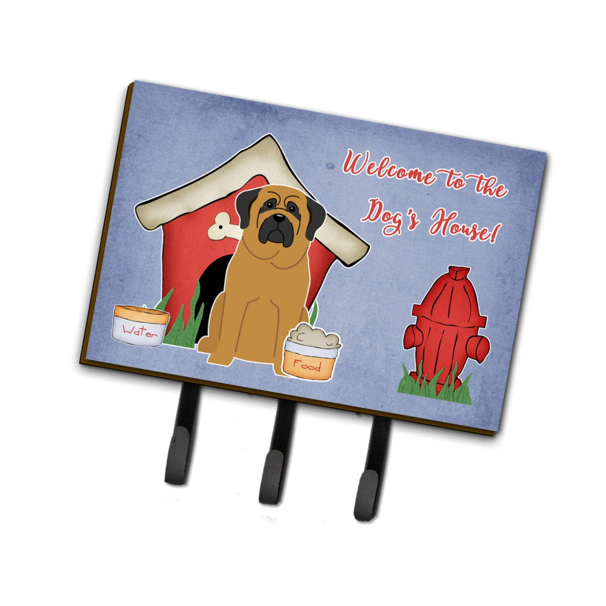 Caroline'S Treasures Dog House Collection Mastiff Leash Or Key Holder Bb2772Th68, Triple