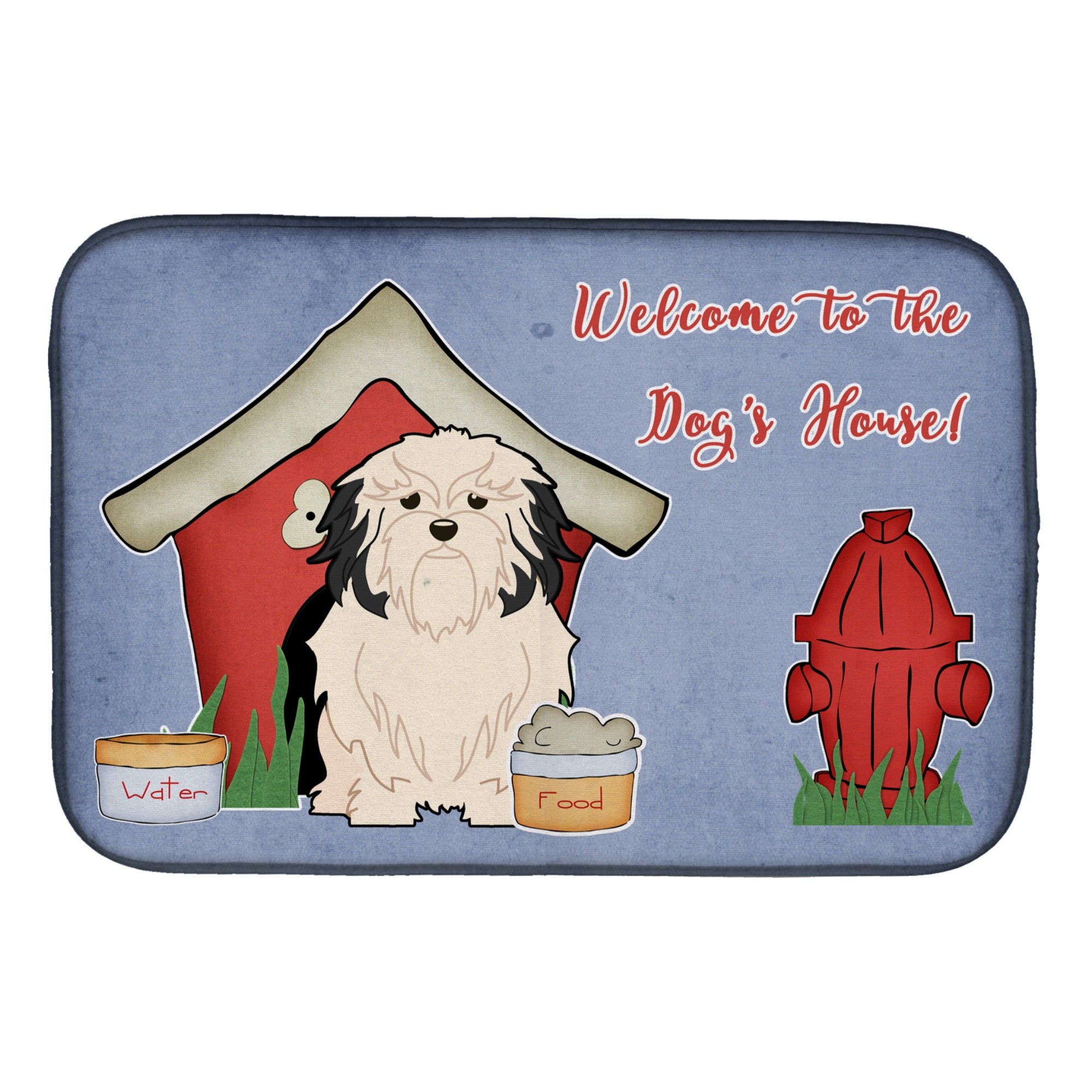 Caroline'S Treasures Dog House Collection Lowchen Dish Drying Mat, 14 X 21