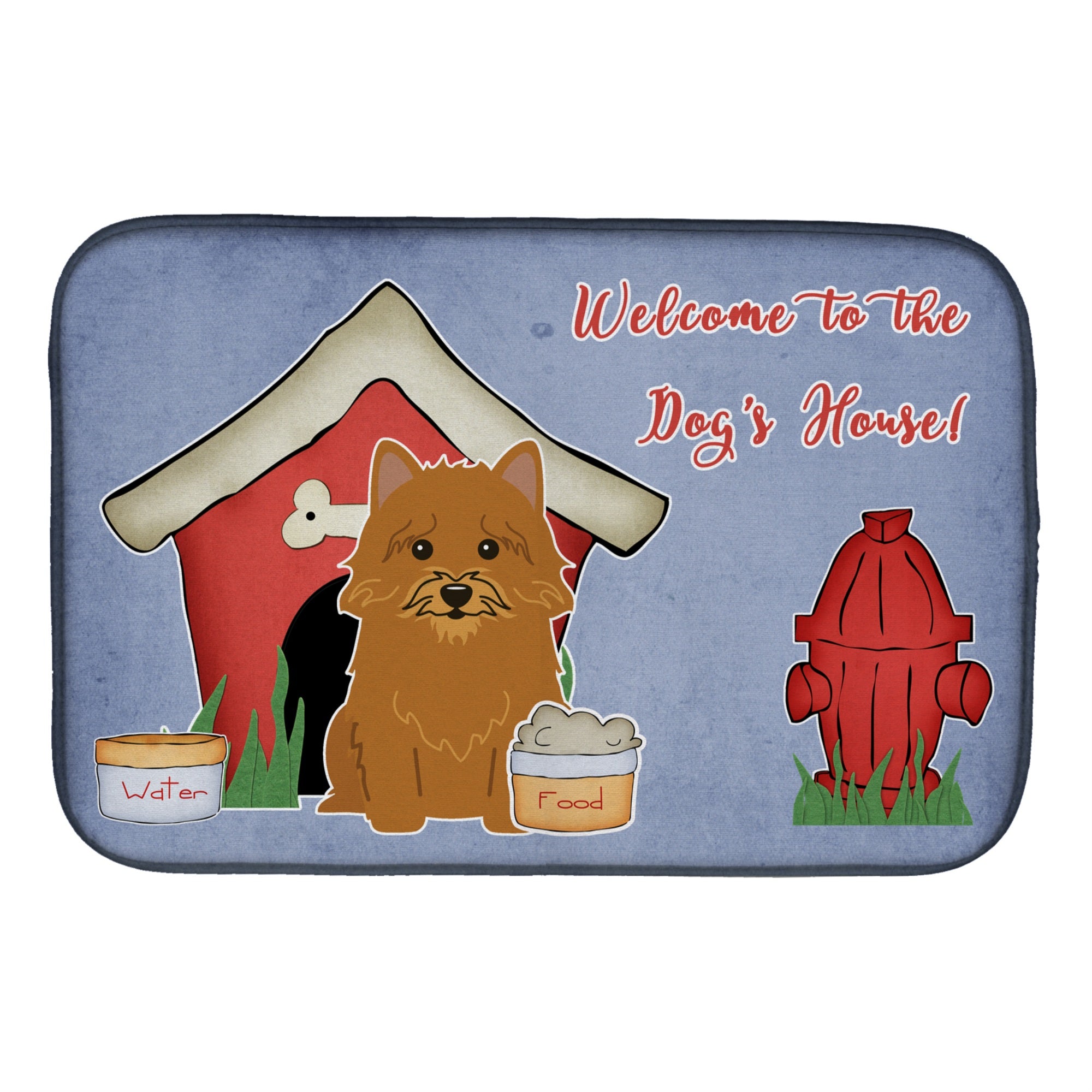 Caroline'S Treasures Bb2774Ddm Dish Drying Mat, 14 X 21, Dog House