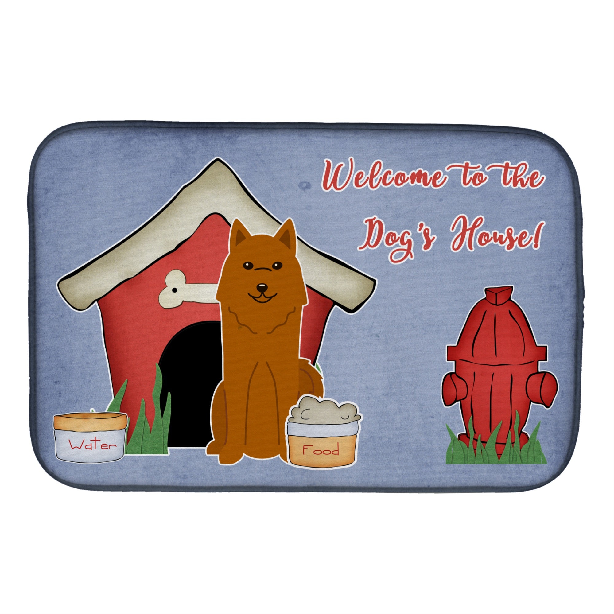 Caroline'S Treasures House Collection Karelian Bear Dog Dish Drying Mat, 14 X 21