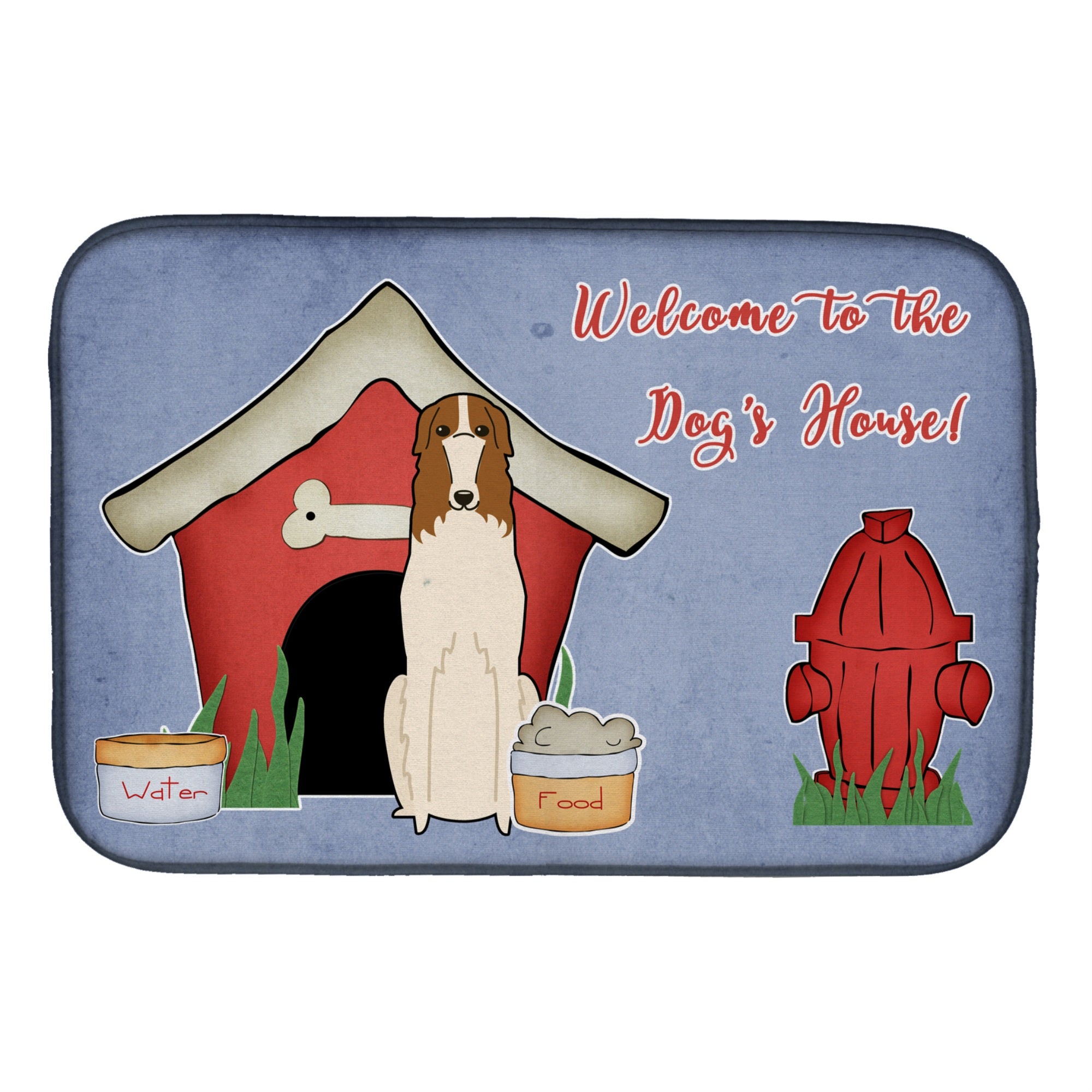 Caroline'S Treasures Dog House Collection Borzoi Dish Drying Mat, 14 X 21
