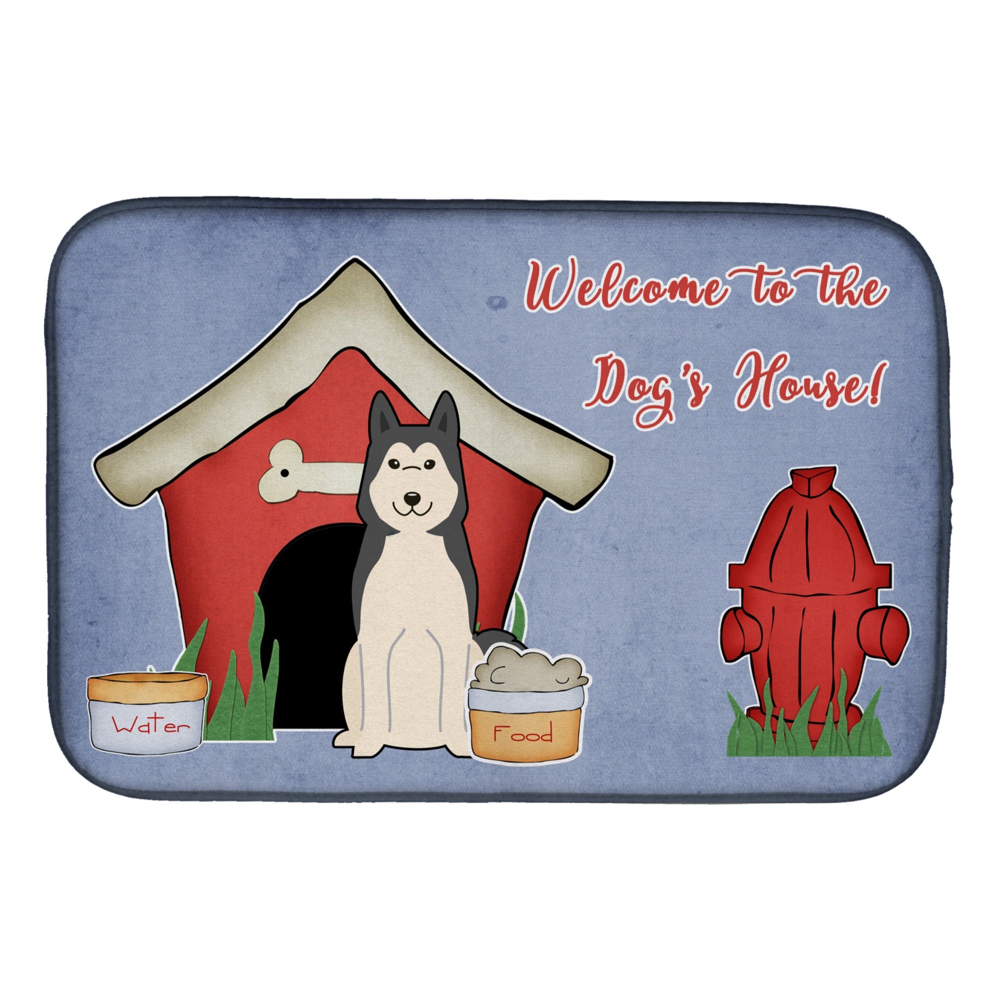 Caroline'S Treasures Dog House Collection West Siberian Laika Spitz Dish Drying Mat, 14 X 21