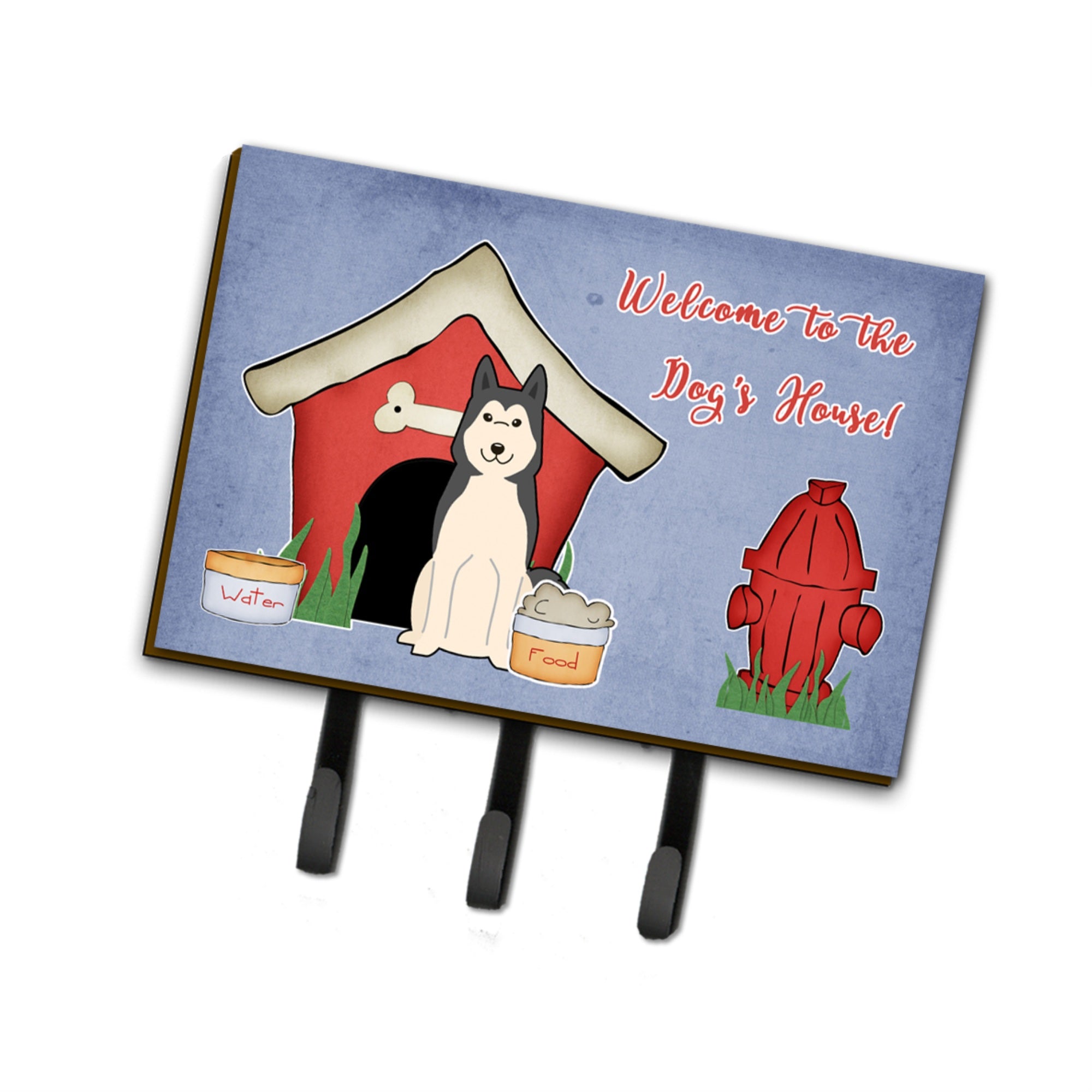Caroline'S Treasures Dog House Collection West Siberian Laika Spitz Leash Or Key Holder Bb2779Th68, Triple, Multicolor