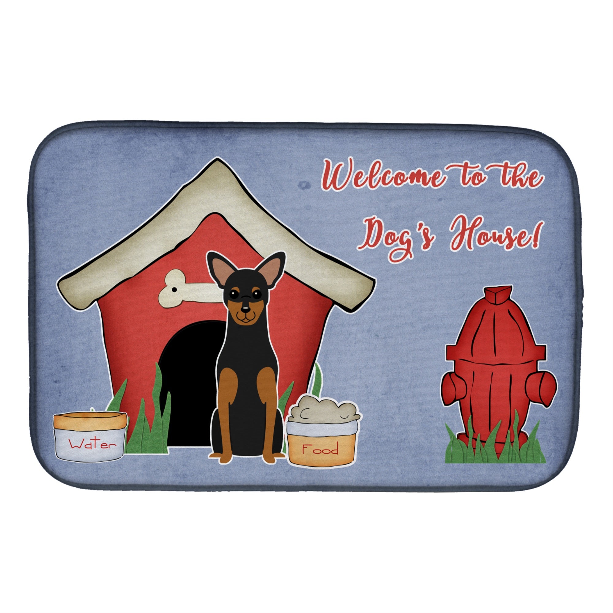 Caroline'S Treasures Dog House Collection Manchester Terrier Dish Drying Mat, 14 X 21