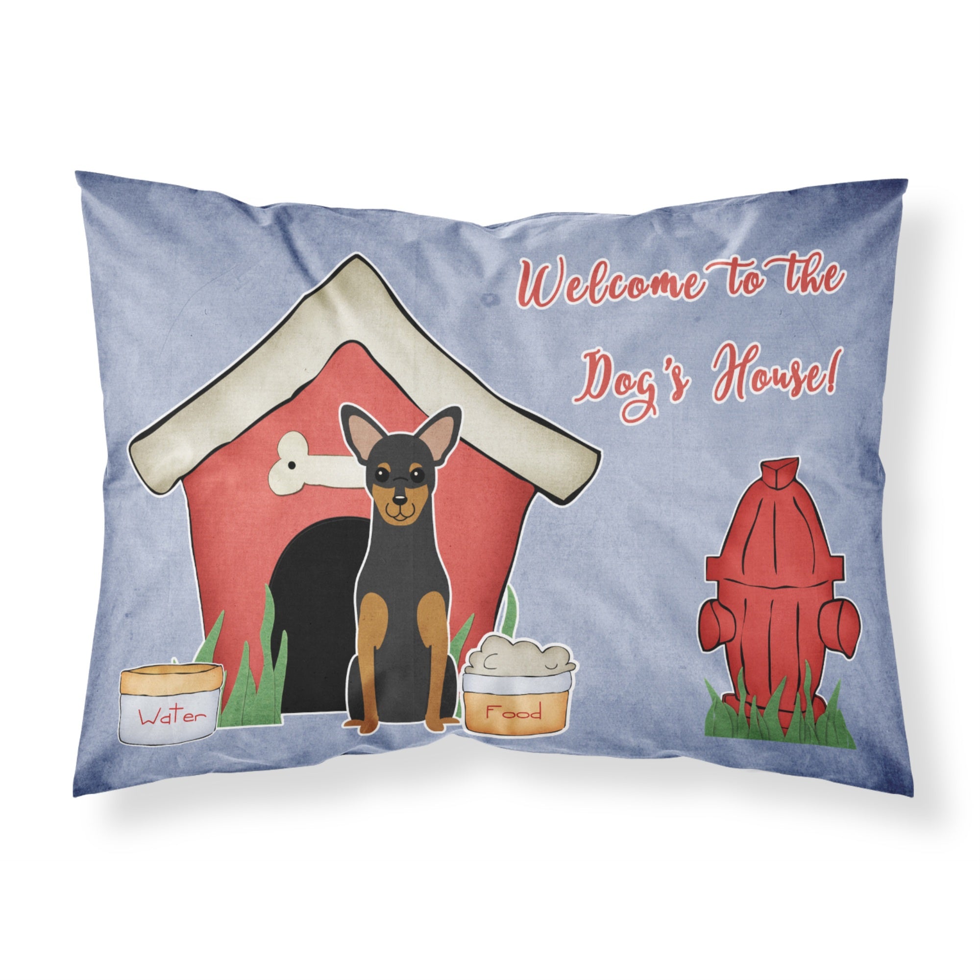 Caroline'S Treasures Dog House Collection Manchester Terrier Fabric Standard Pillowcase Bb2782Pillowcase, Multicolor
