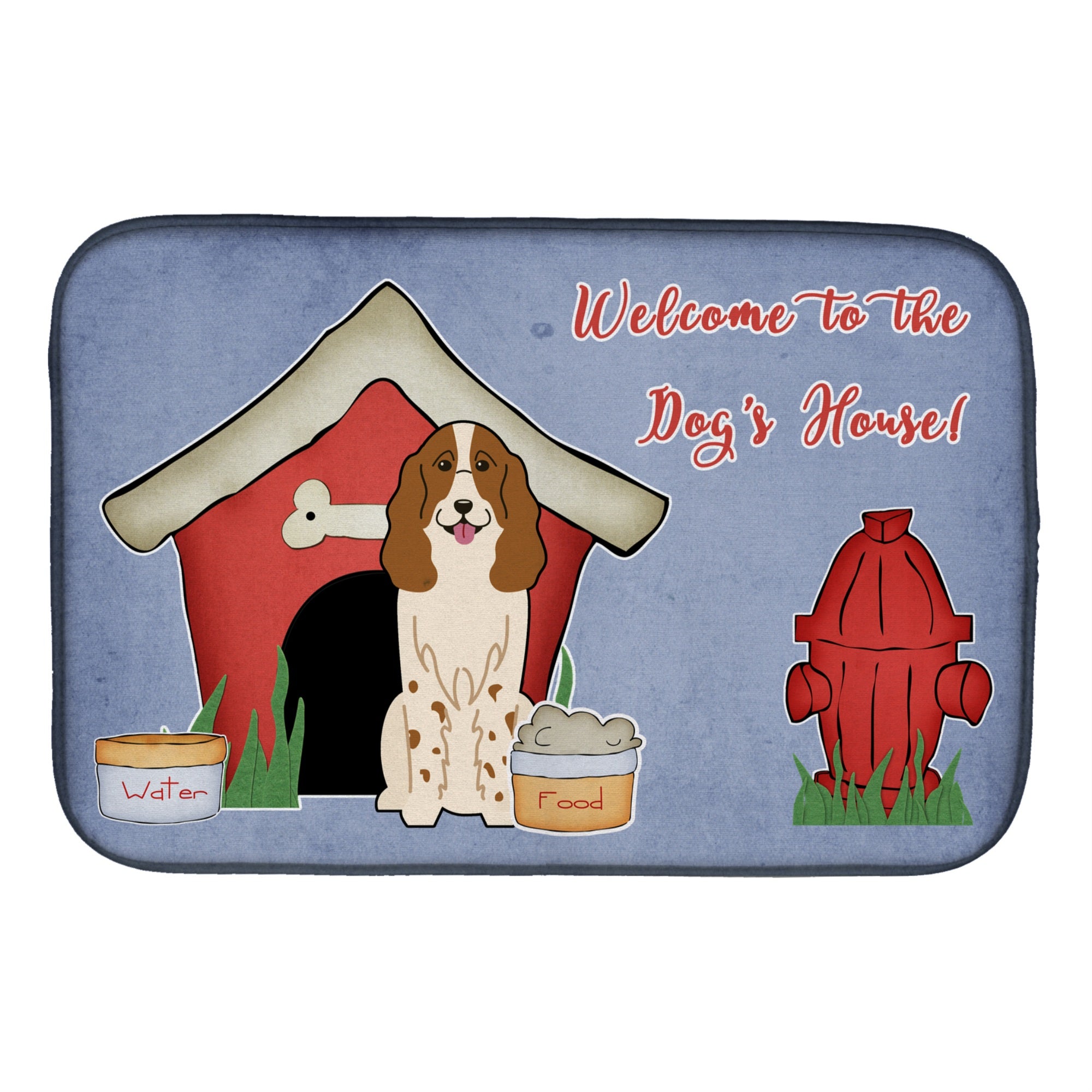 Caroline'S Treasures Dog House Collection Russian Spaniel Dish Drying Mat, 14 X 21
