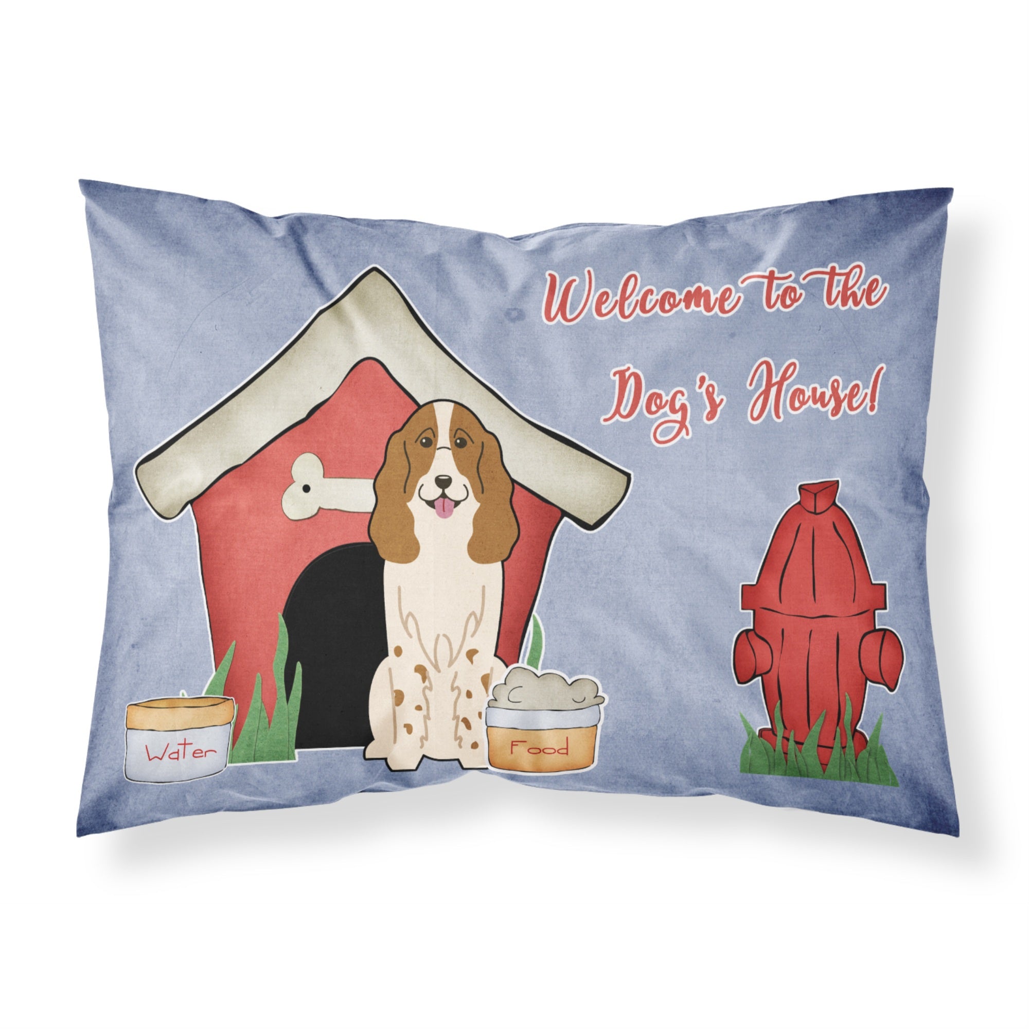 Caroline'S Treasures Dog House Collection Russian Spaniel Fabric Standard Pillowcase Bb2785Pillowcase, Multicolor