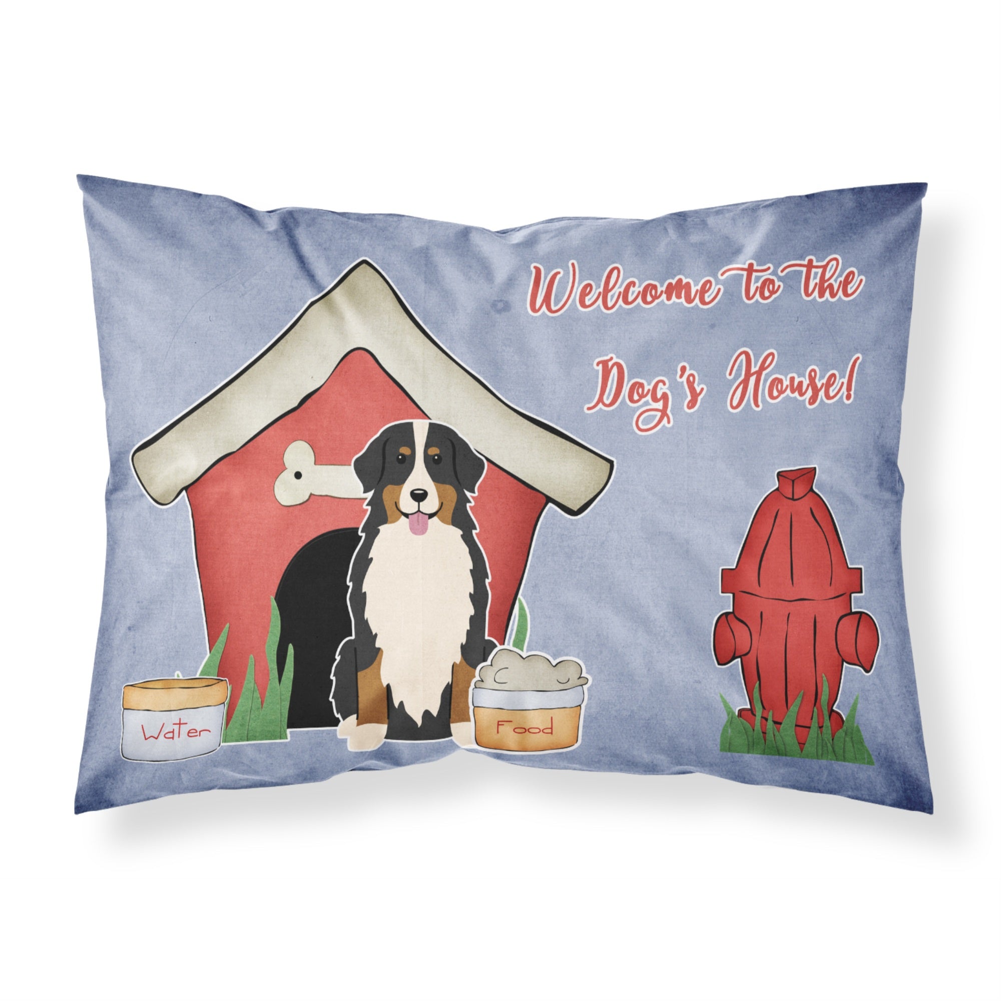 Caroline'S Treasures House Collection Bernese Mountain Dog Fabric Standard Pillowcase Bb2790Pillowcase, Multicolor