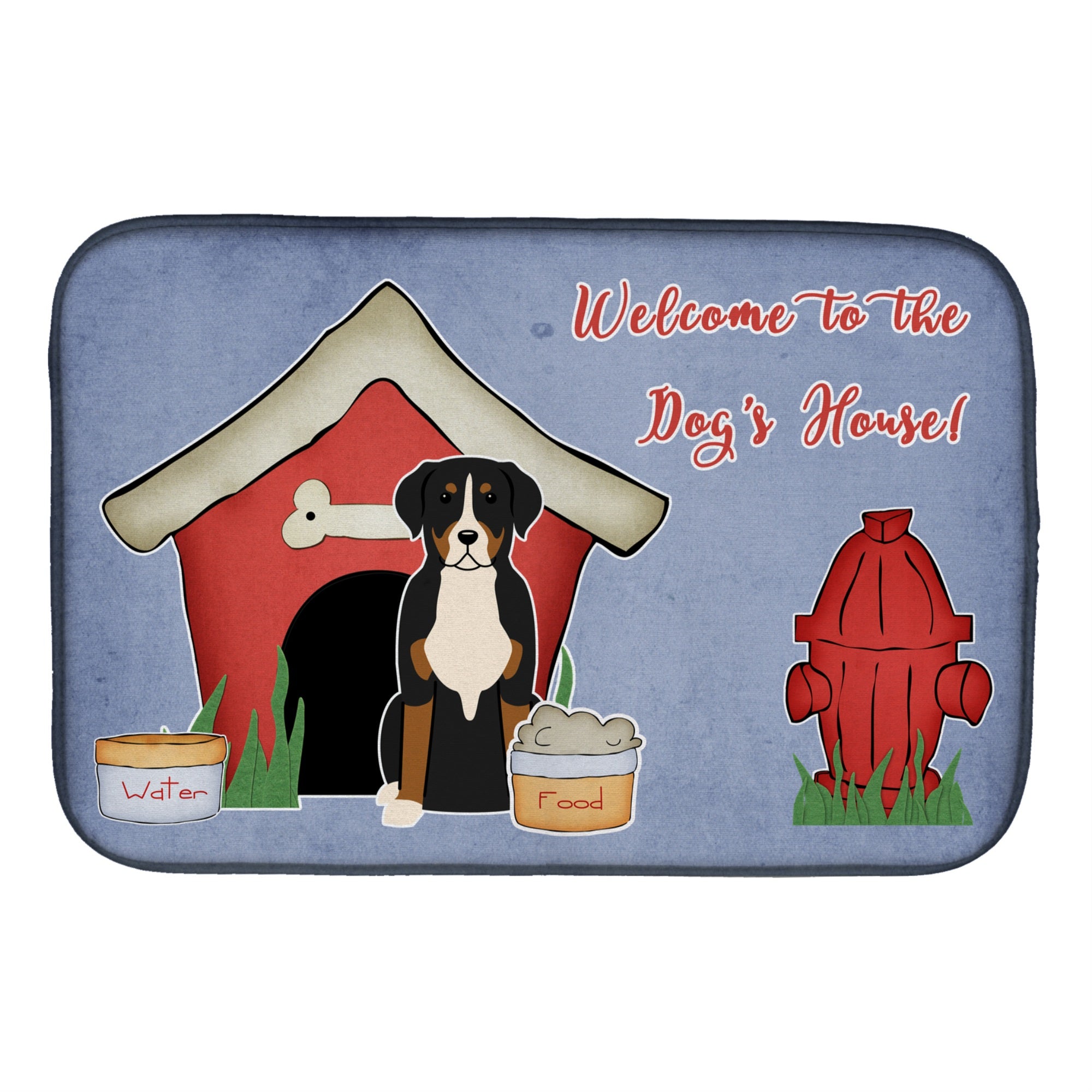 Caroline'S Treasures Bb2791Ddm Dish Drying Mat, 14 X 21, Dog House