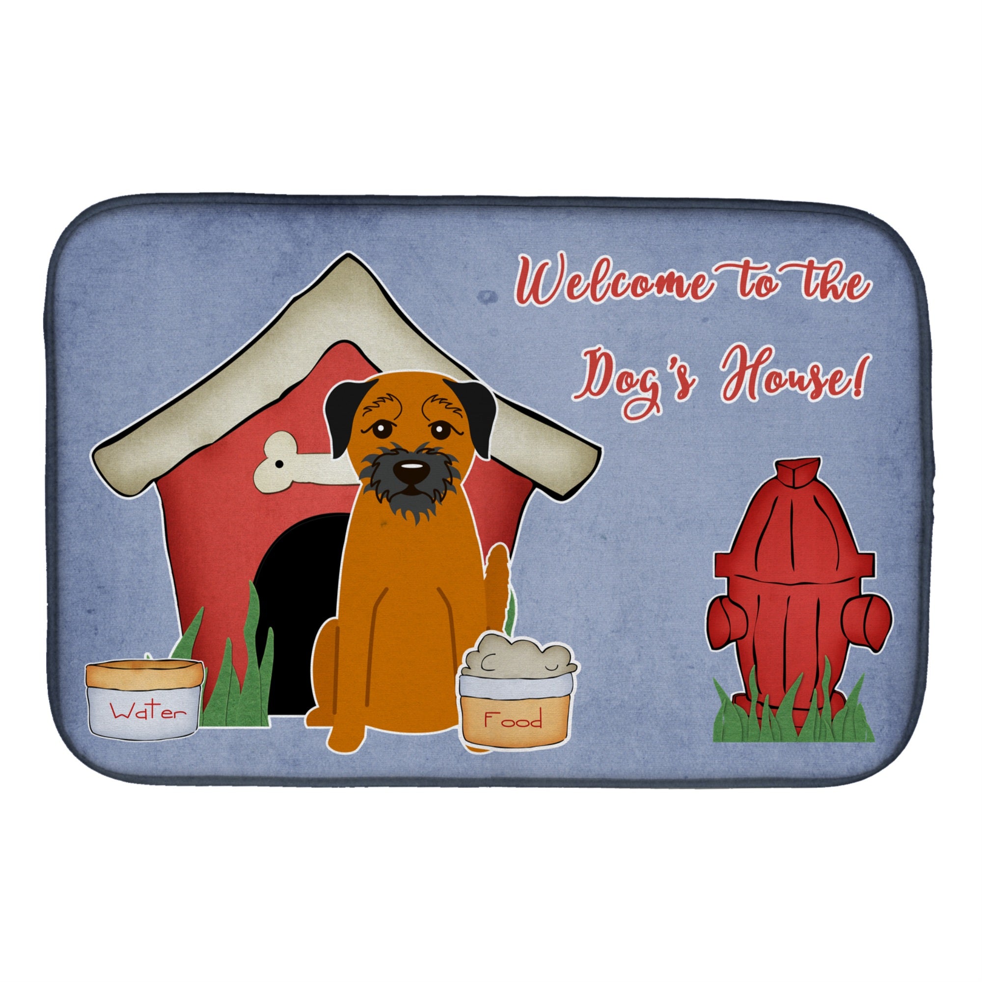 Caroline'S Treasures Dog House Collection Border Terrier Dish Drying Mat, 14 X 21