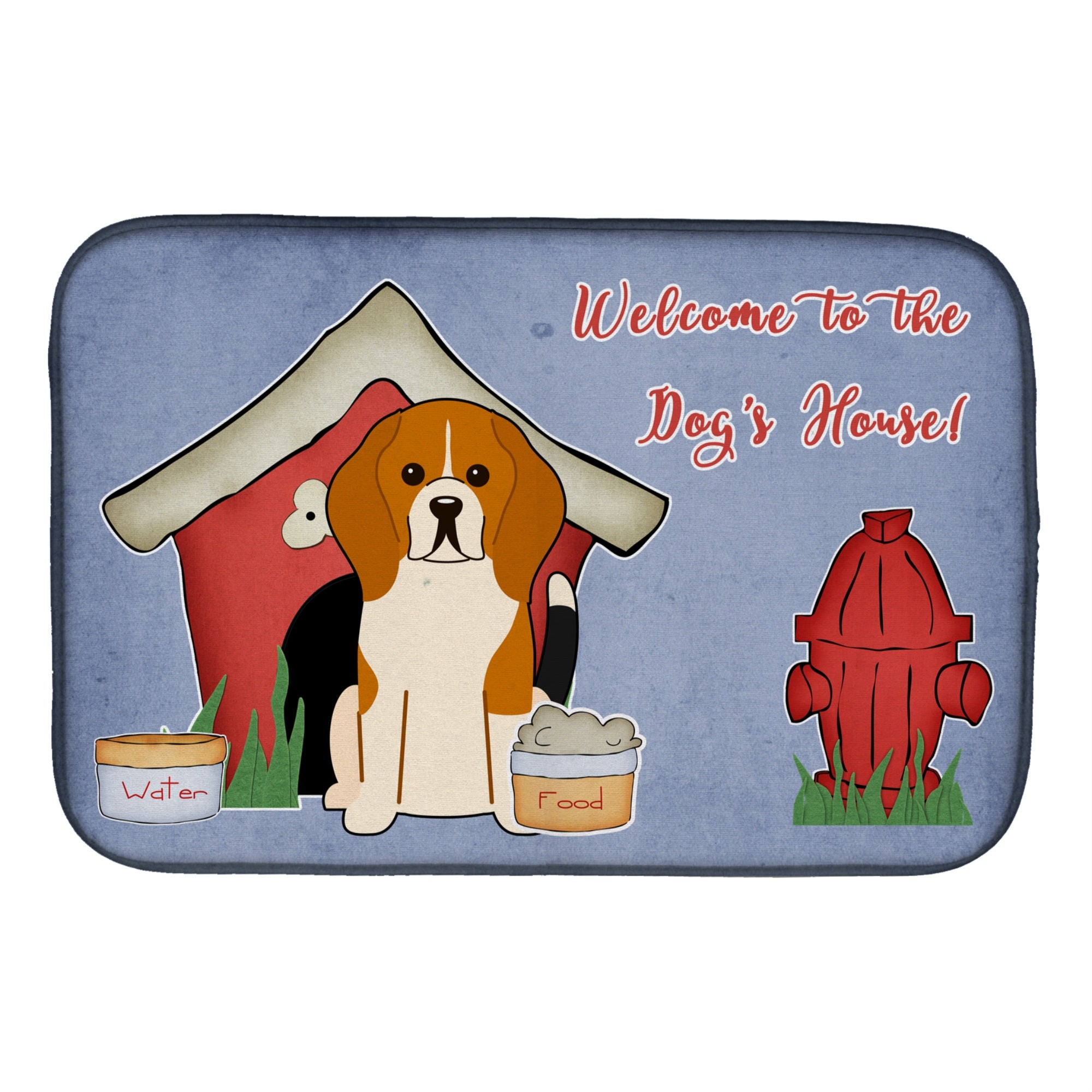 Caroline'S Treasures Bb2794Ddm Dish Drying Mat, 14 X 21, Dog House