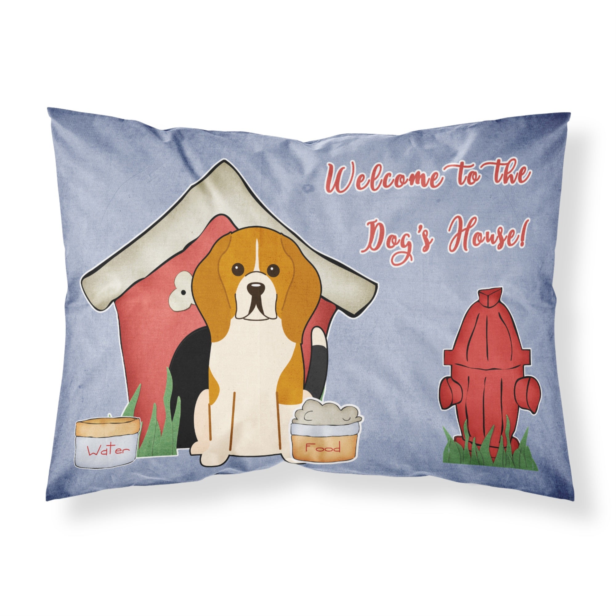 Caroline'S Treasures Dog House Collection Beagle Tricolor Fabric Standard Pillowcase Bb2794Pillowcase, Multicolor