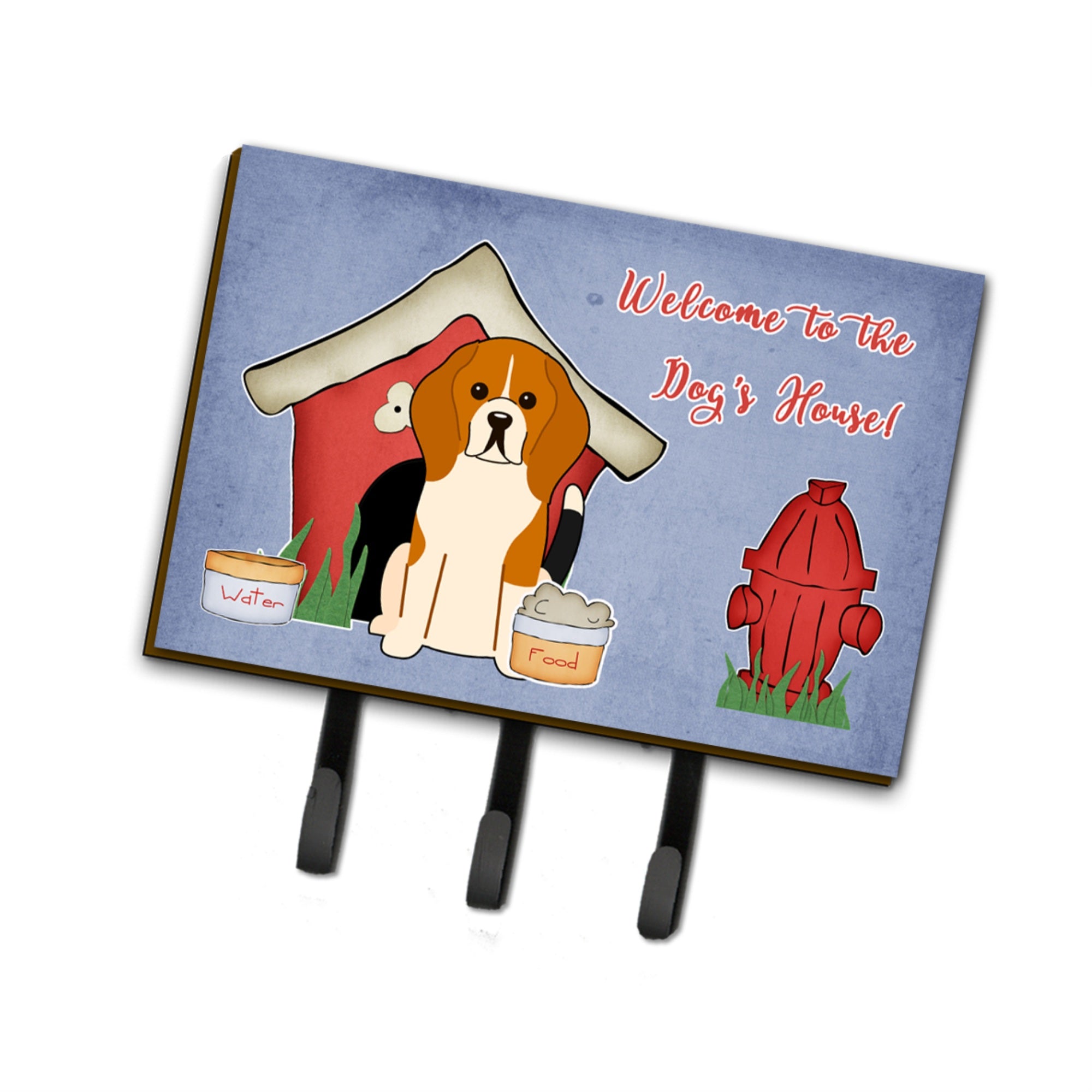 Caroline'S Treasures Dog House Collection Beagle Tricolor Leash Or Key Holder Bb2794Th68, Triple
