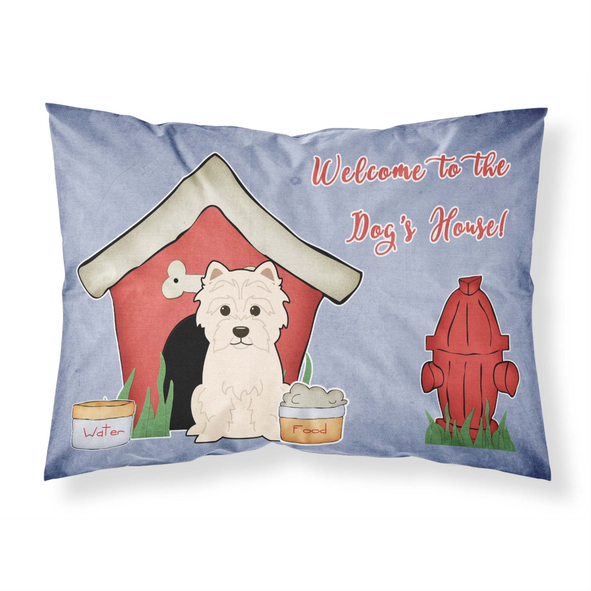 Caroline'S Treasures Dog House Collection Westie Fabric Standard Pillowcase Bb2796Pillowcase, Multicolor