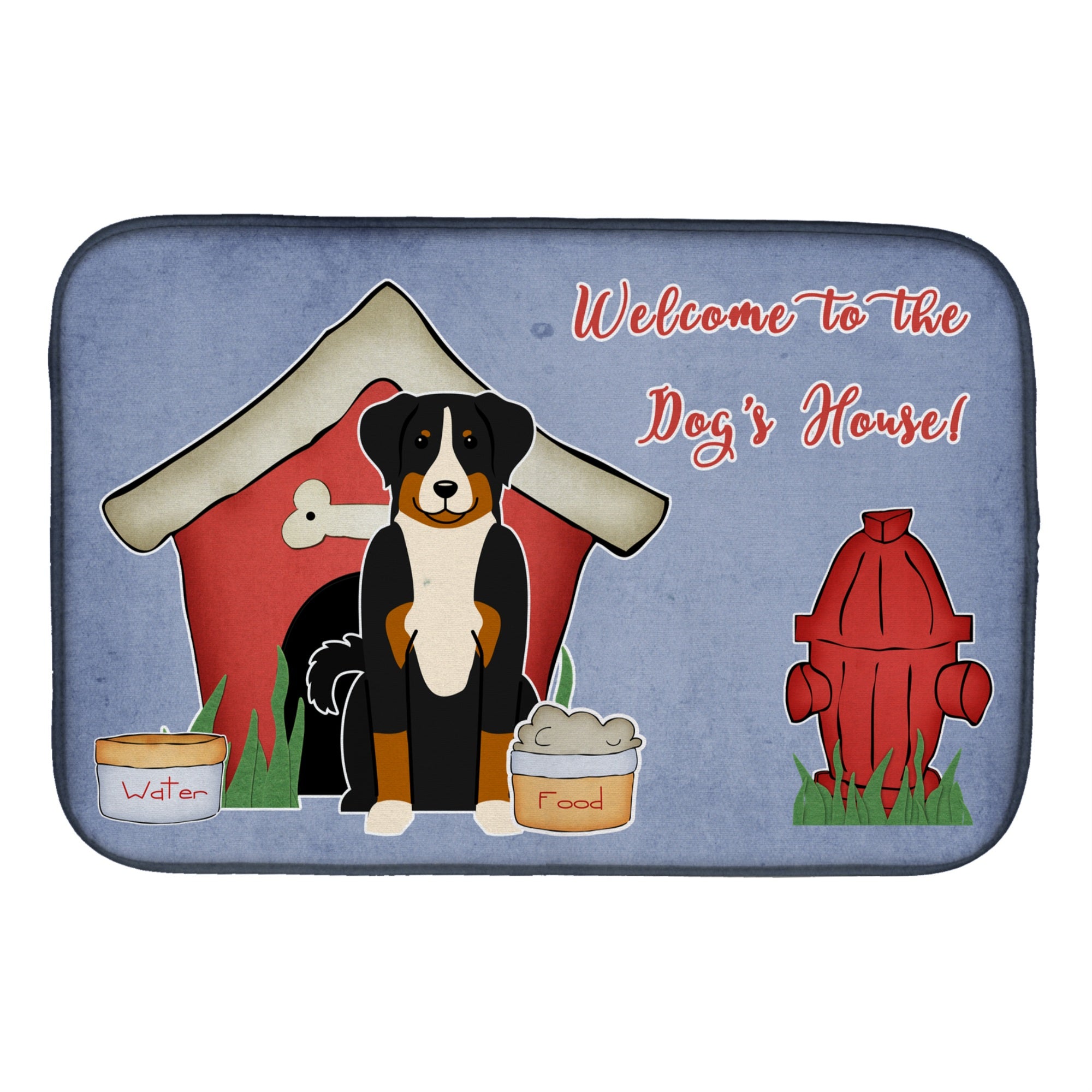Caroline'S Treasures Bb2797Ddm Dish Drying Mat, 14 X 21, Dog House