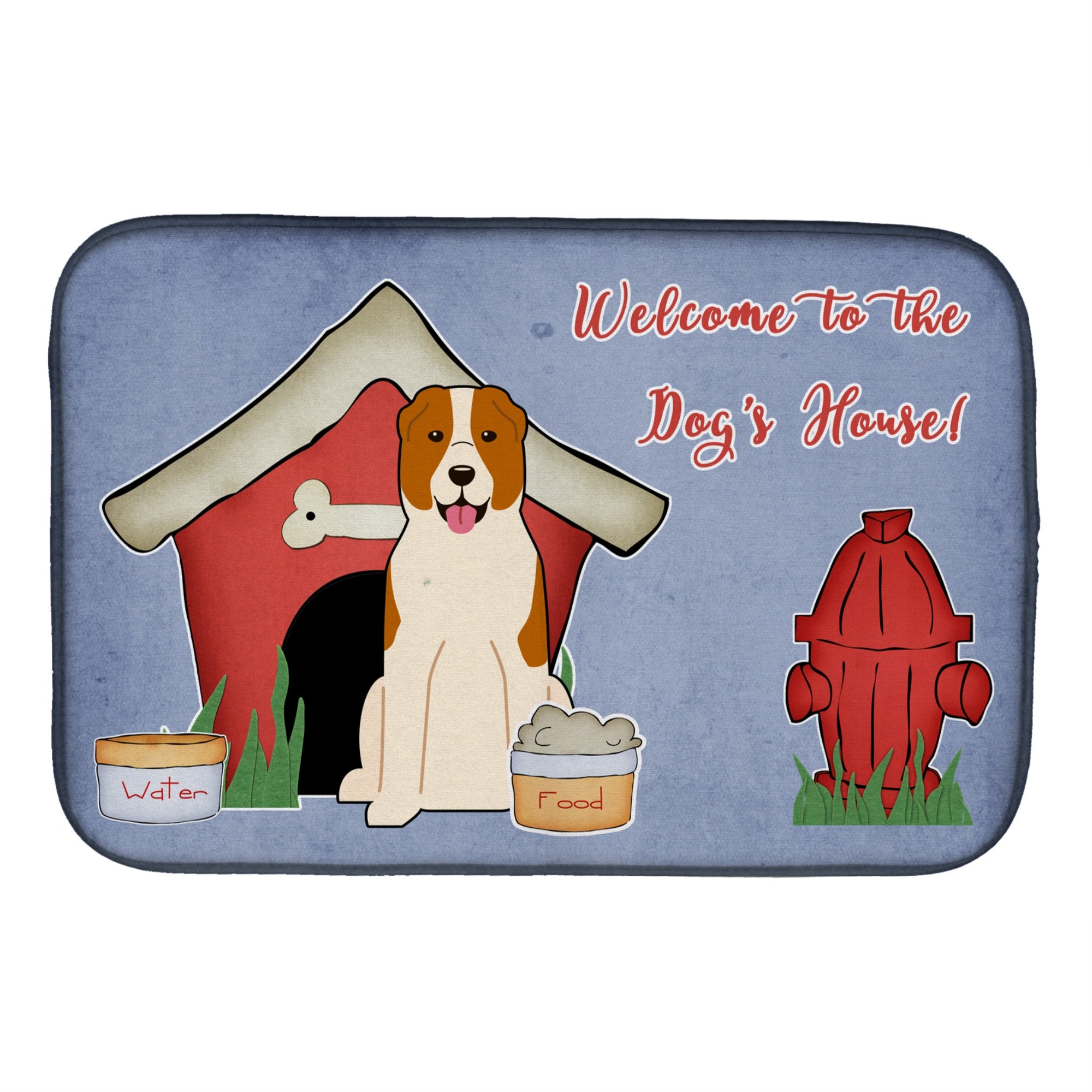 Caroline'S Treasures House Collection Central Asian Shepherd Dog Dish Drying Mat, 14 X 21