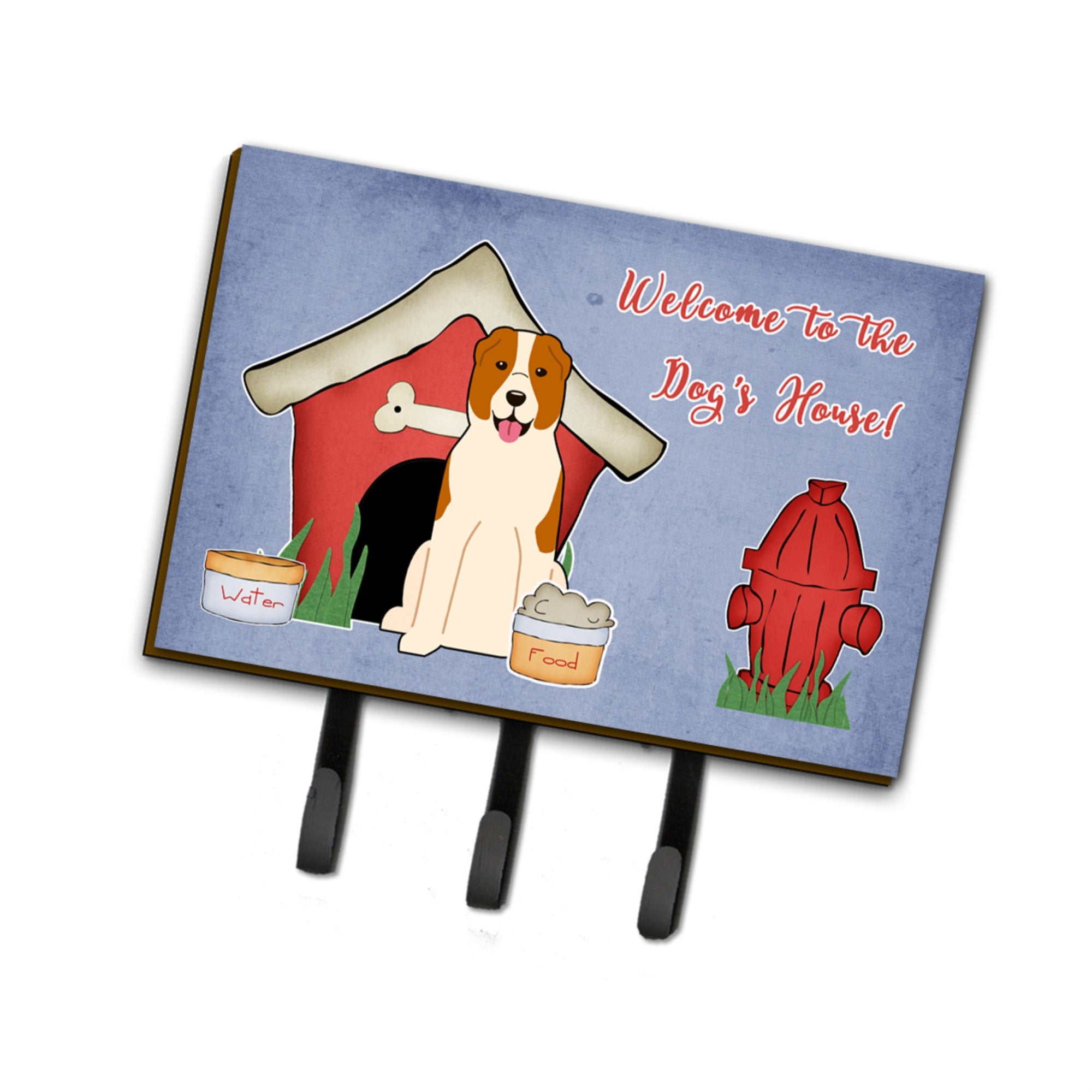Caroline'S Treasures House Collection Central Asian Shepherd Dog Leash Or Key Holder Bb2803Th68, Triple, Multicolor