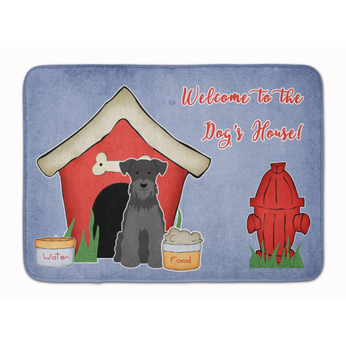 Caroline'S Treasures Dog House Miniature Schanuzer Black Floor Mat, 19 X 27, Multicolor
