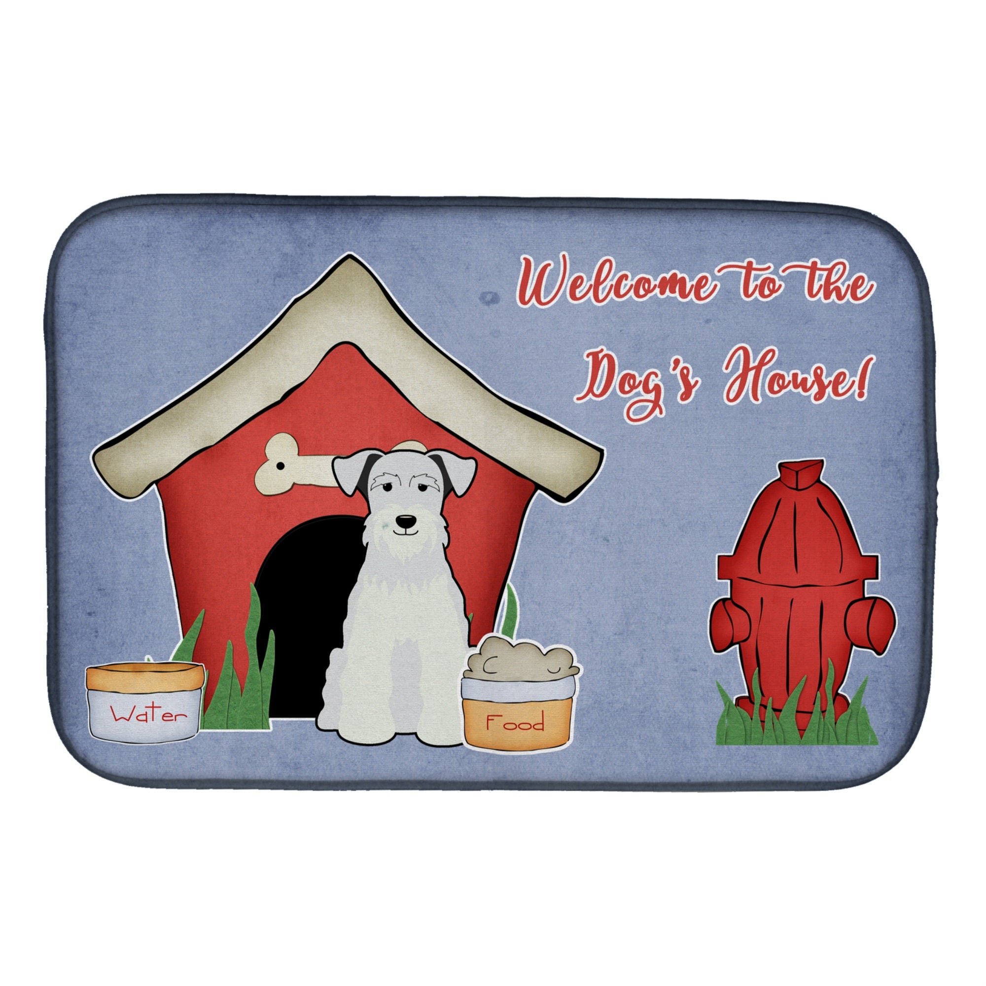 Caroline'S Treasures Bb2807Ddm Dish Drying Mat, 14 X 21, Dog House