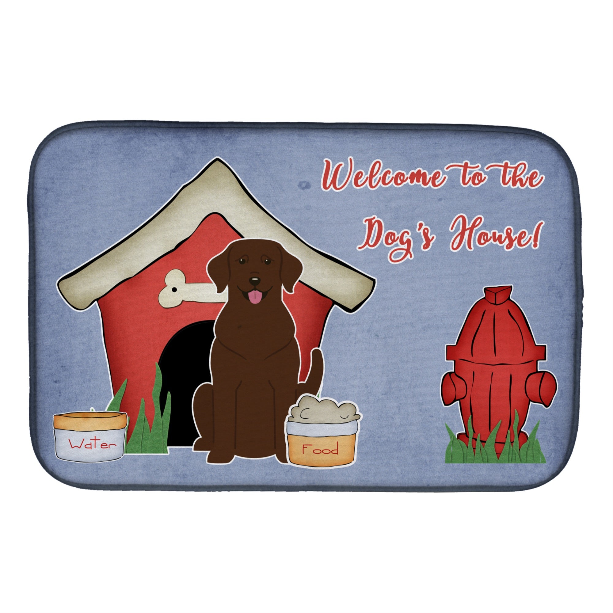 Caroline'S Treasures Bb2810Ddm Dish Drying Mat, 14 X 21, Dog House