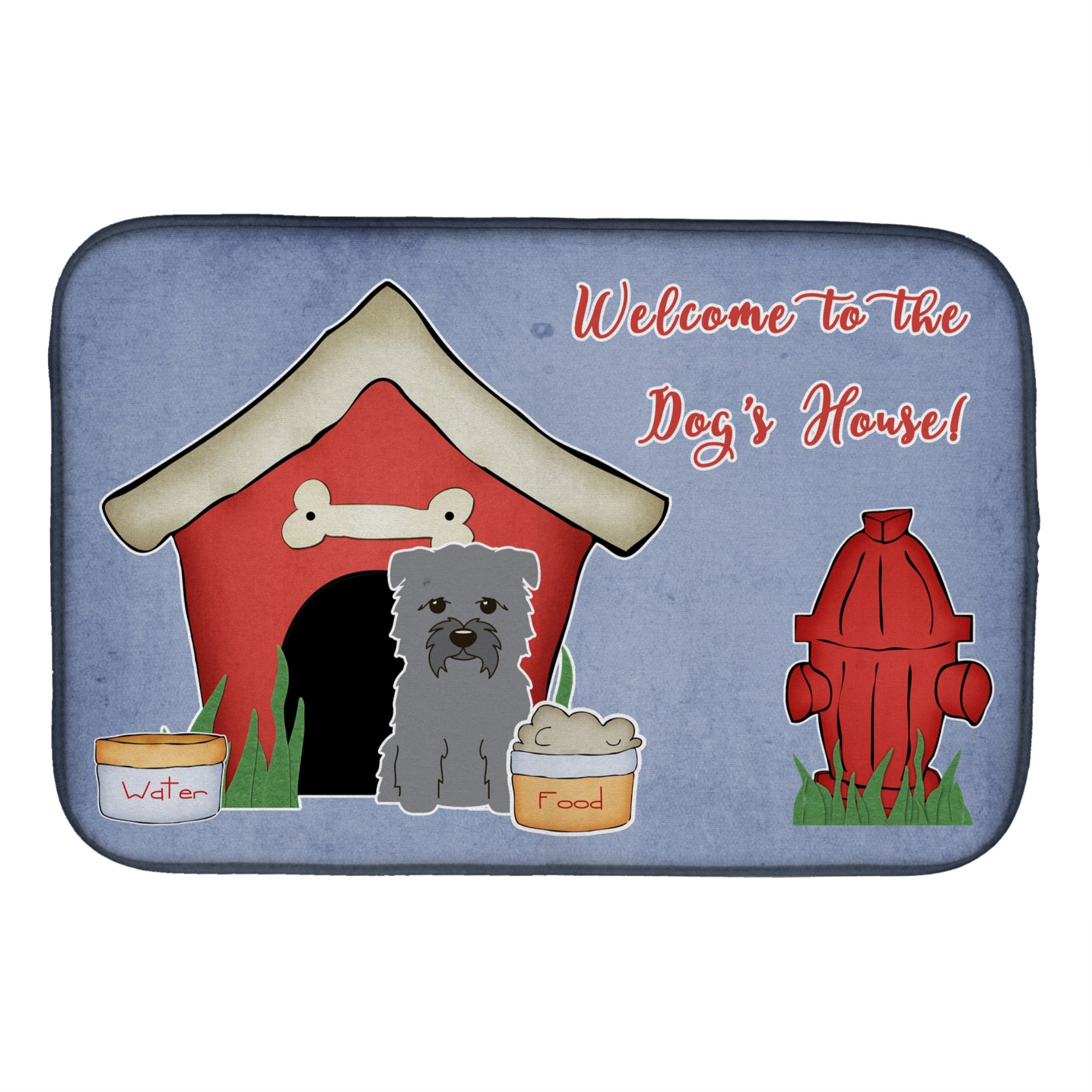 Caroline'S Treasures Bb2813Ddm Dish Drying Mat, 14 X 21, Dog House