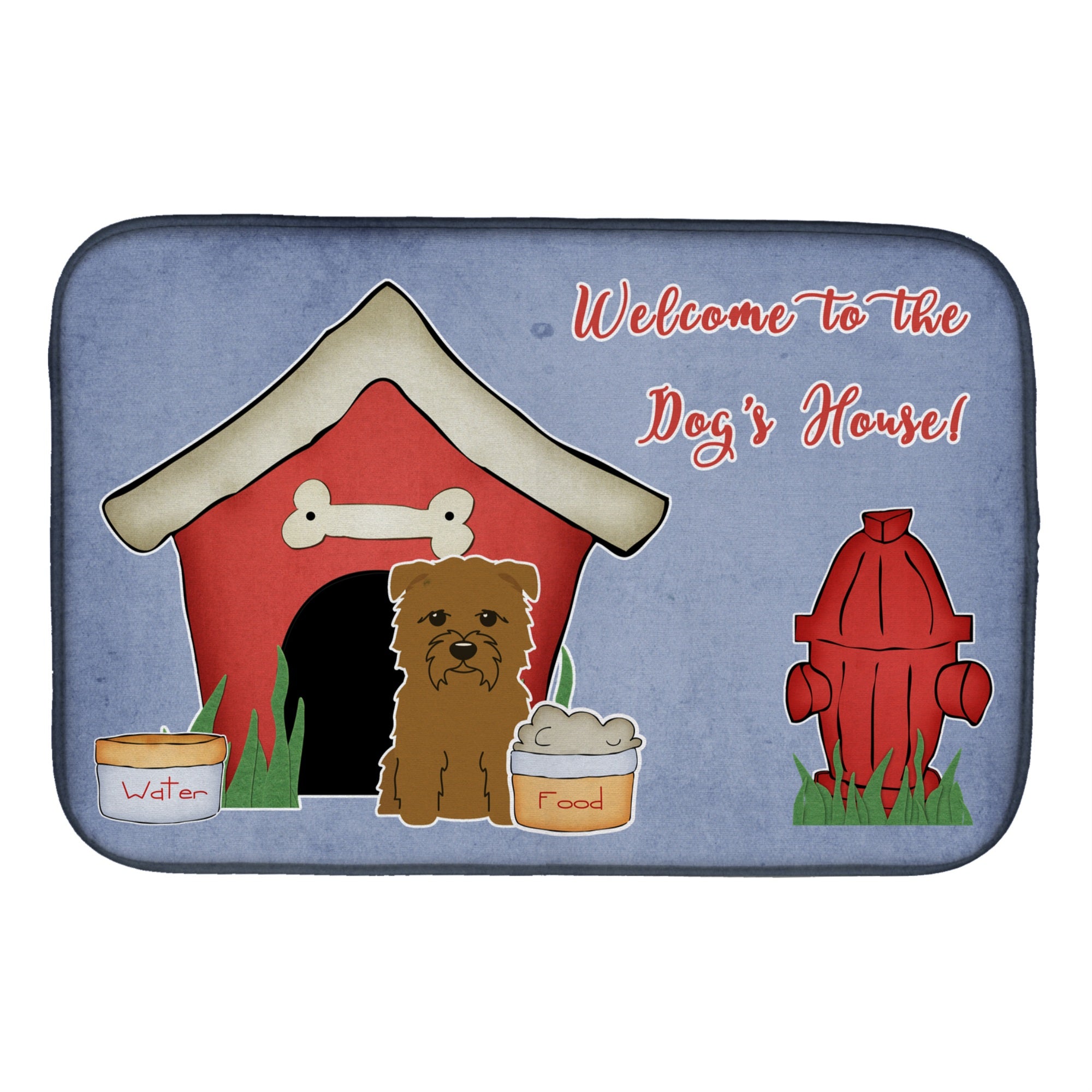 Caroline'S Treasures Dog House Collection Glen Of Imal Tan Dish Drying Mat, 14 X 21