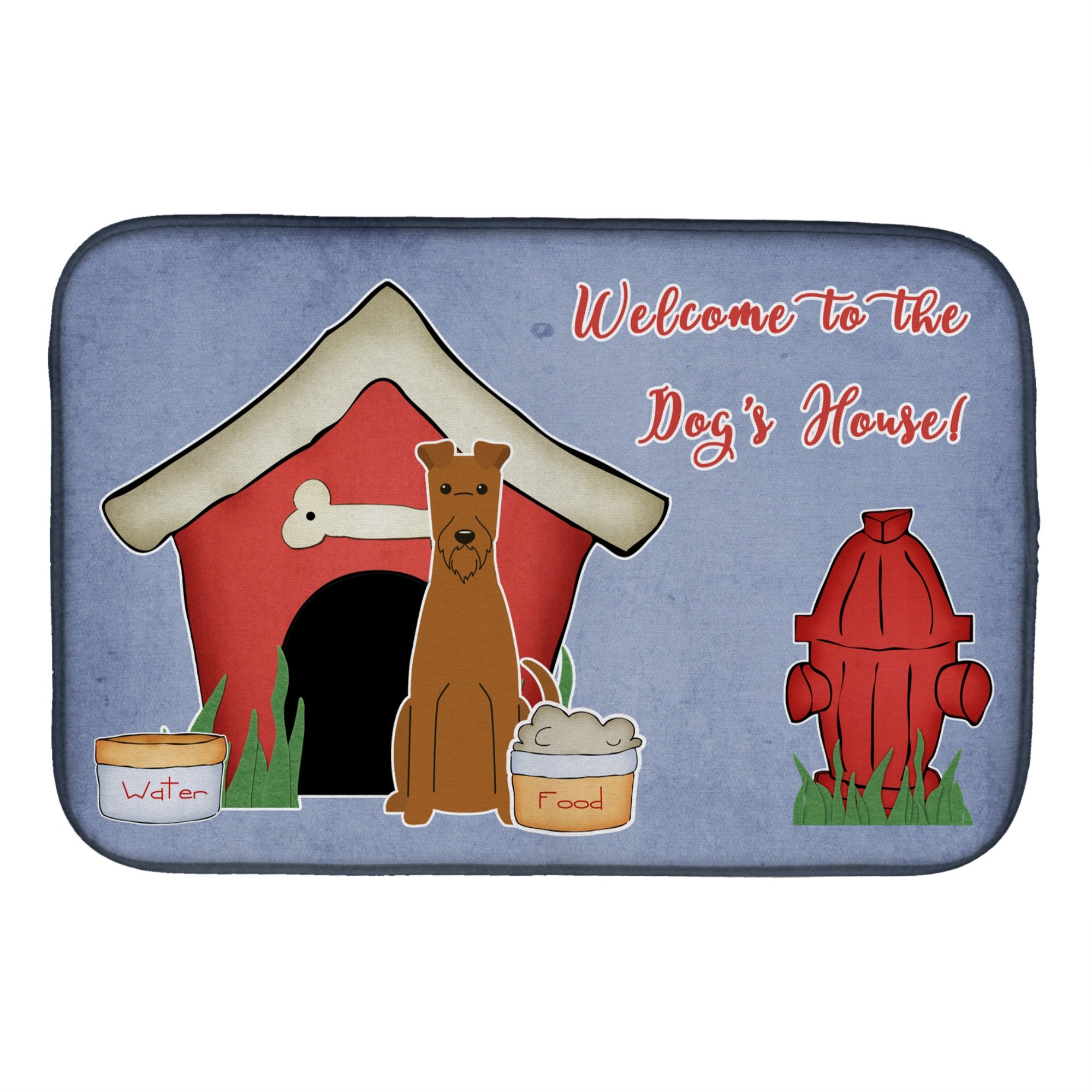 Caroline'S Treasures Dog House Collection Irish Terrier Dish Drying Mat, 14 X 21