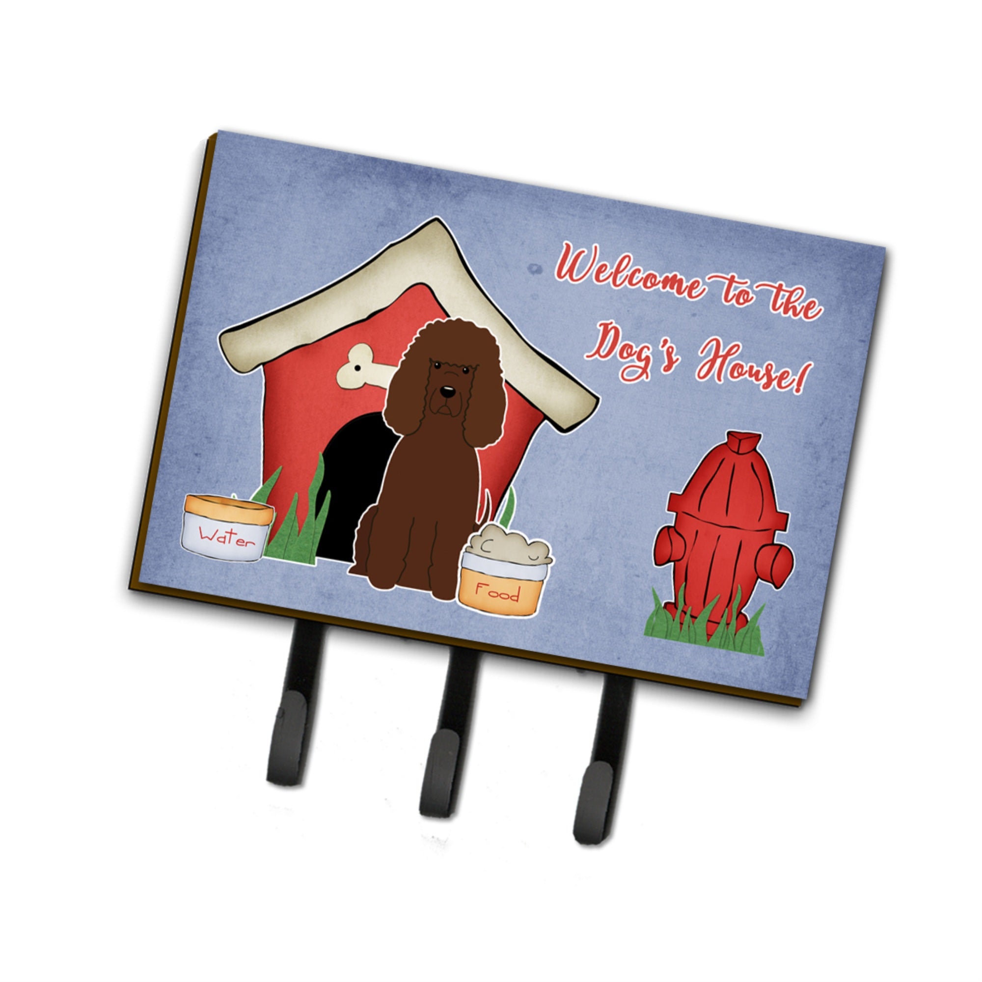 Caroline'S Treasures Dog House Collection Irish Water Spaniel Leash Or Key Holder Bb2817Th68, Triple, Multicolor