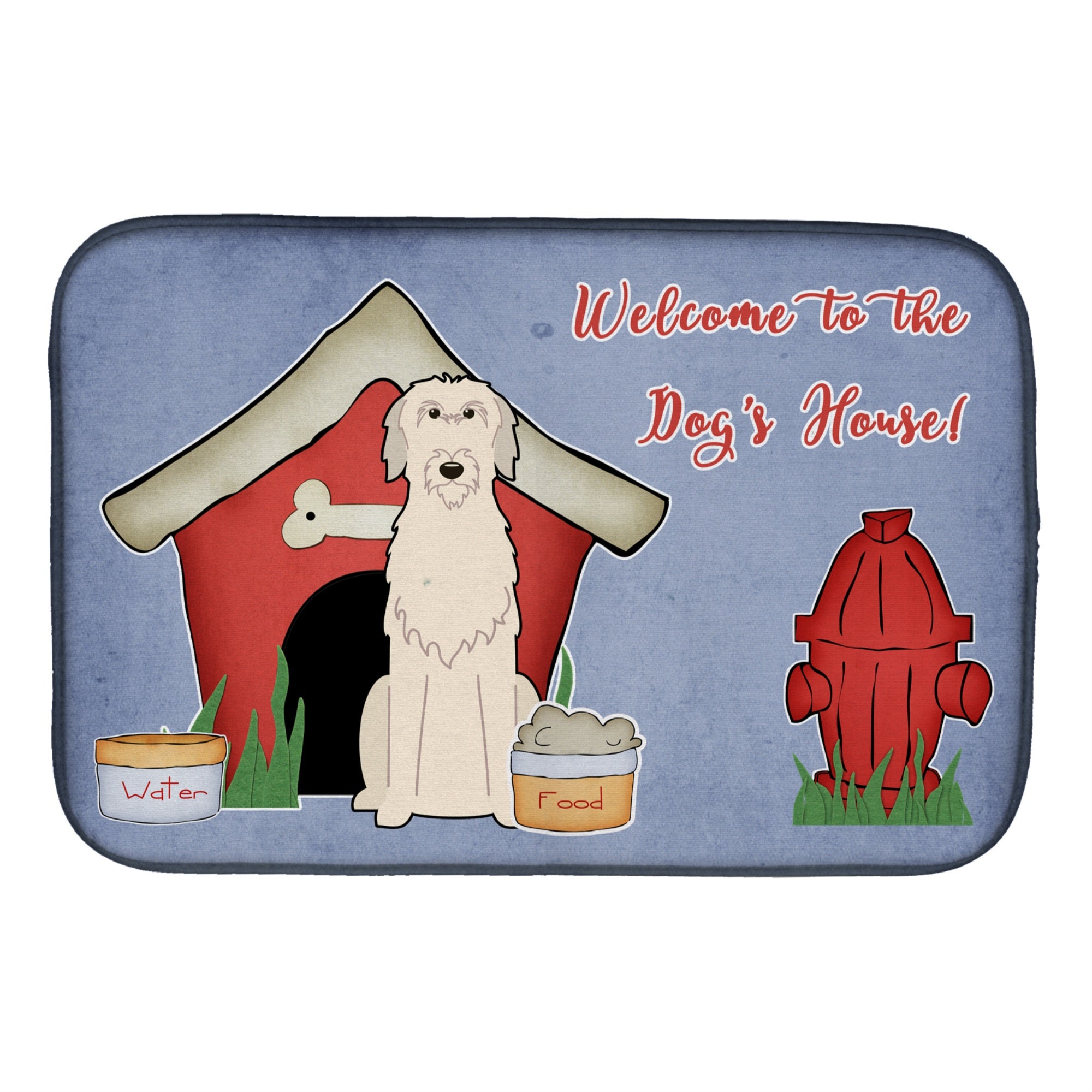 Caroline'S Treasures Dog House Collection Irish Wolfhound Dish Drying Mat, 14 X 21