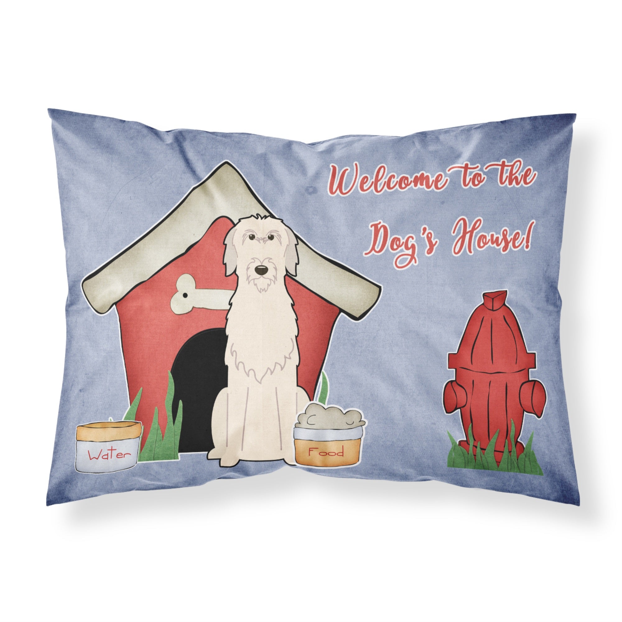 Caroline'S Treasures Dog House Collection Irish Wolfhound Fabric Standard Pillowcase Bb2819Pillowcase, Multicolor