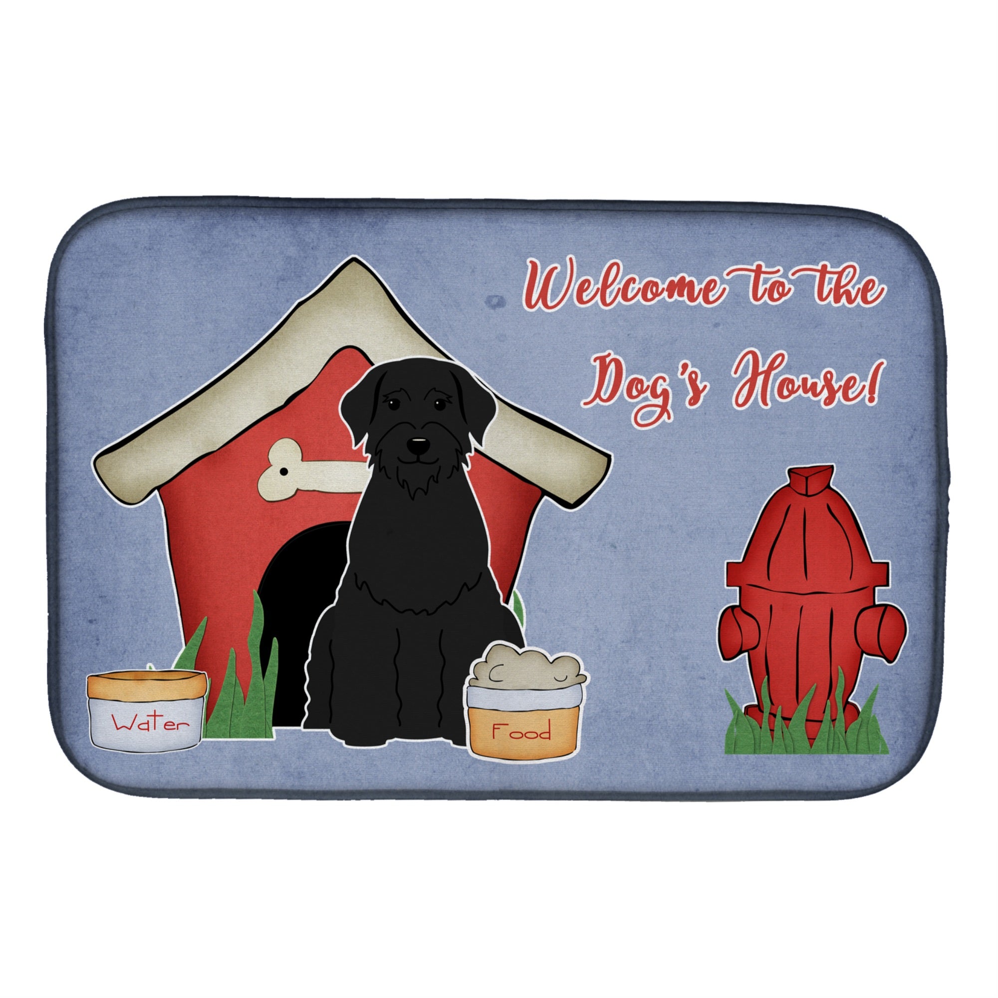 Caroline'S Treasures Dog House Collection Giant Schnauzer Dish Drying Mat, 14 X 21