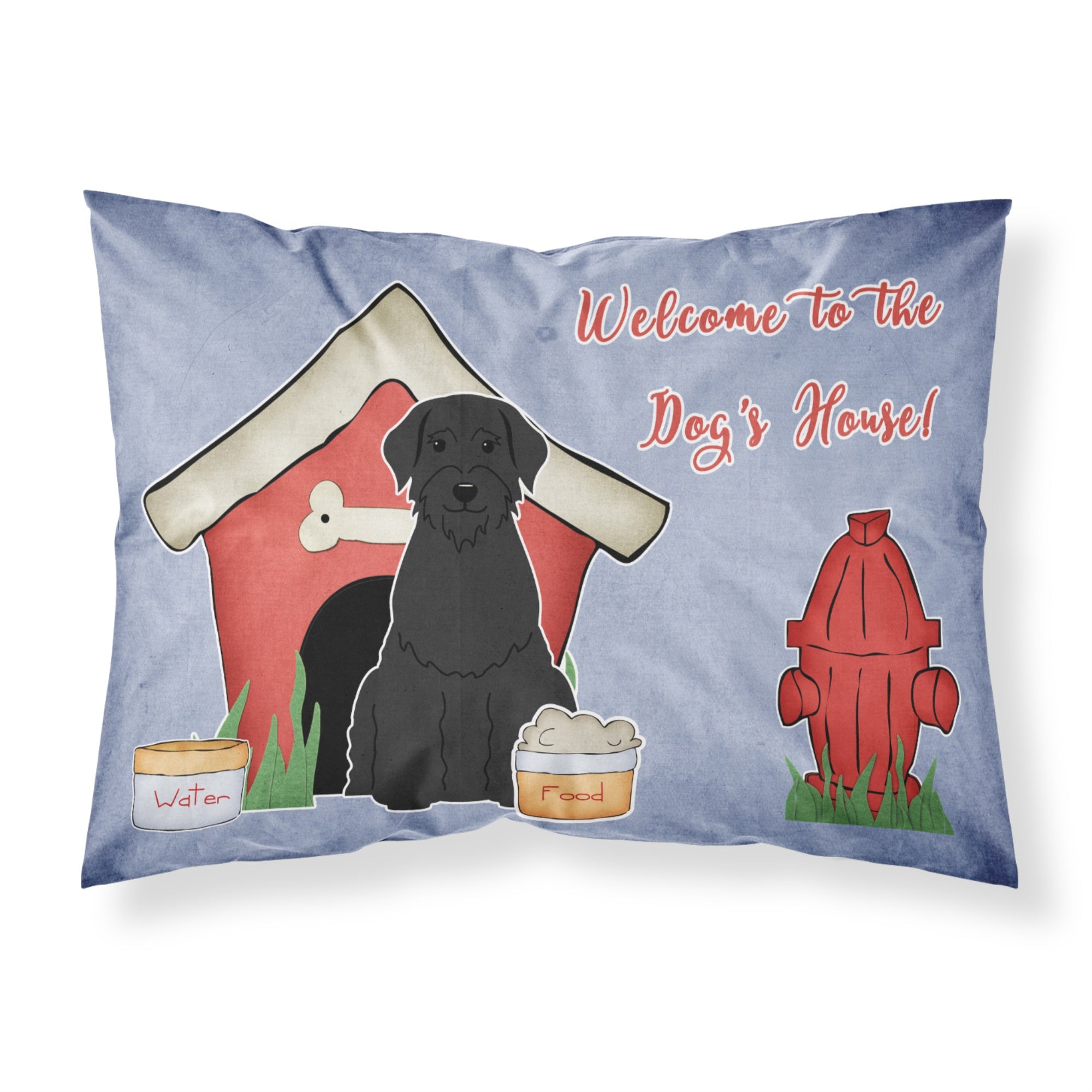 Caroline'S Treasures Dog House Collection Giant Schnauzer Fabric Standard Pillowcase Bb2820Pillowcase, Multicolor